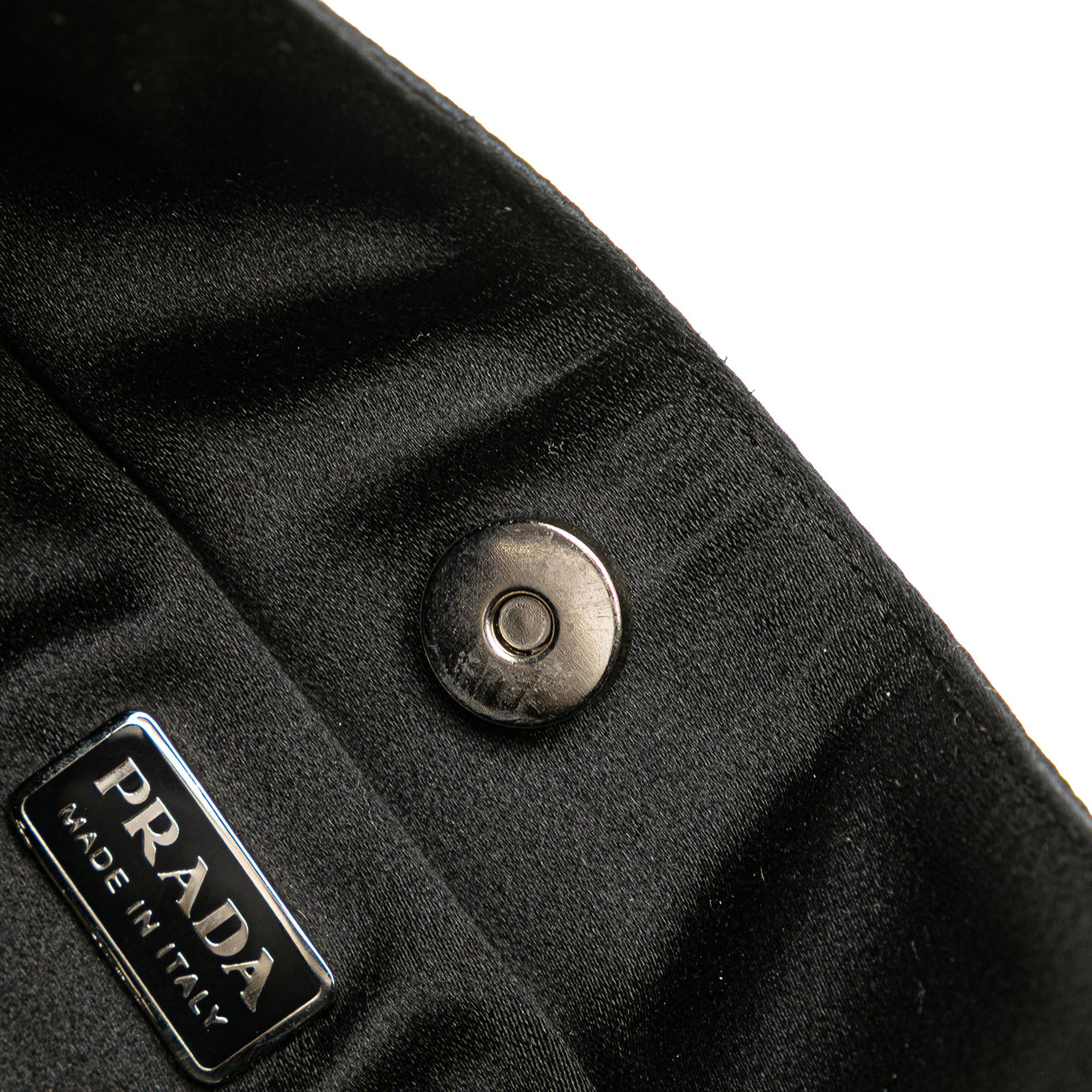 Prada Beaded Satin Cleo Shoulder Bag