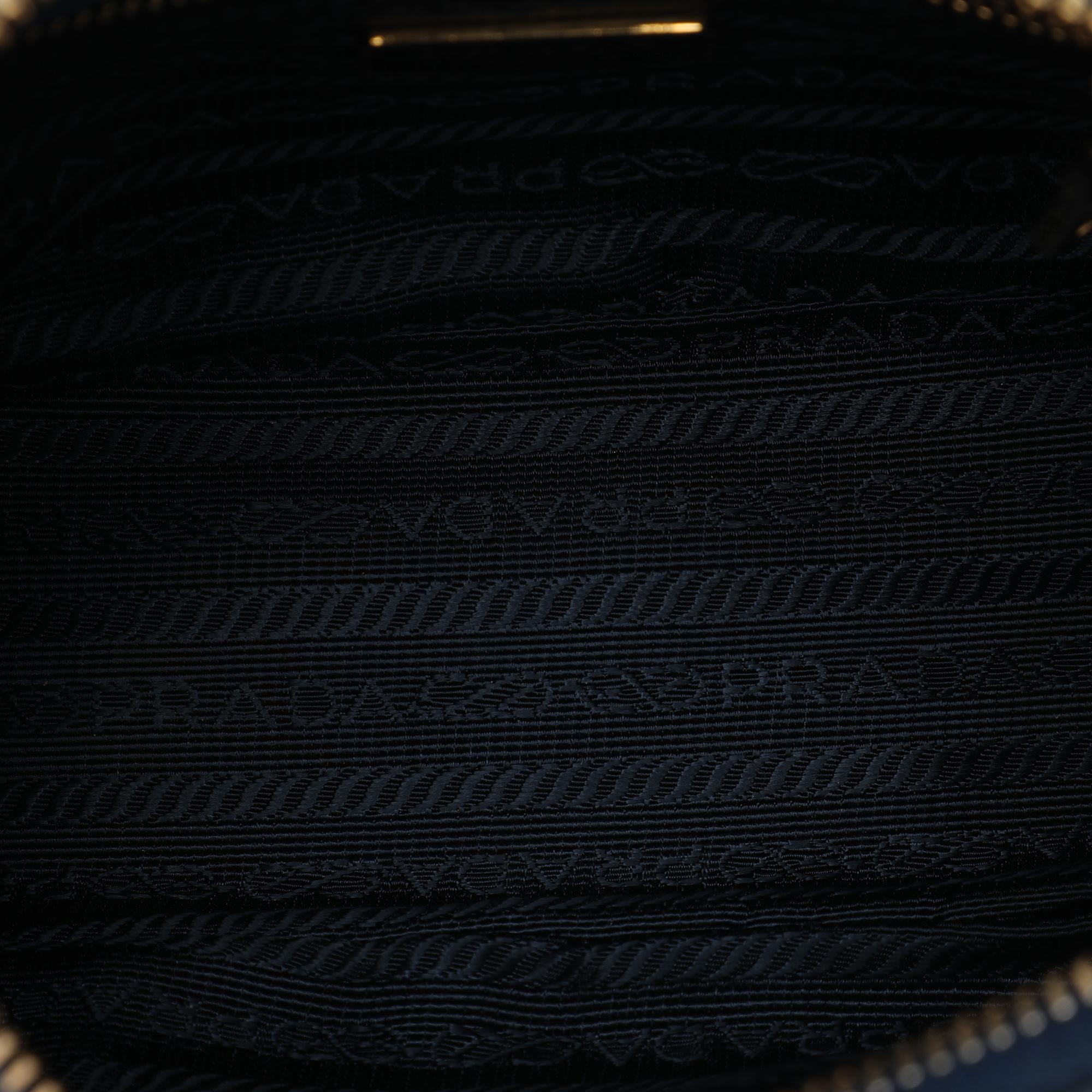 Prada Bicolor Saffiano Dome Clutch