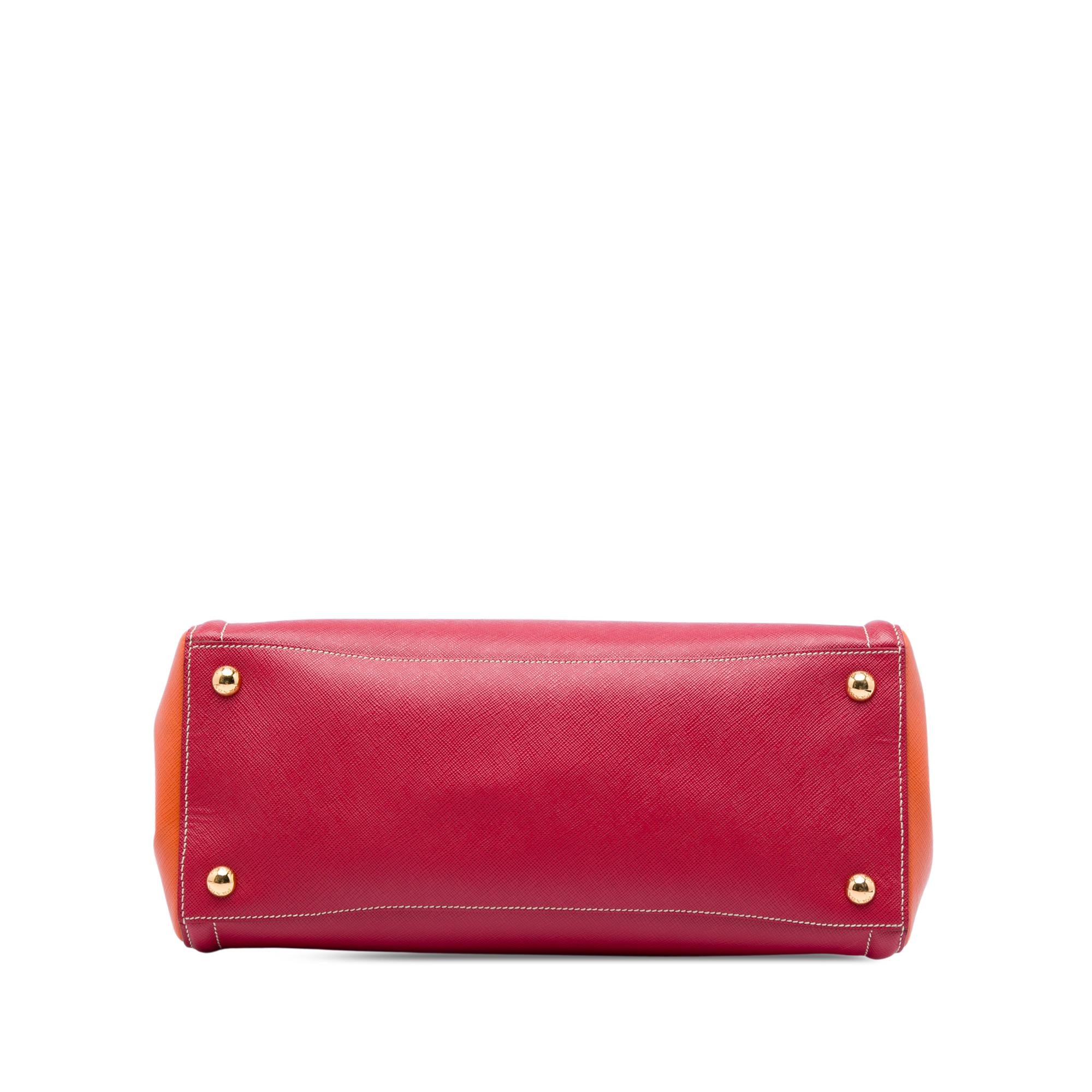 Prada Bicolor Saffiano Lux Satchel