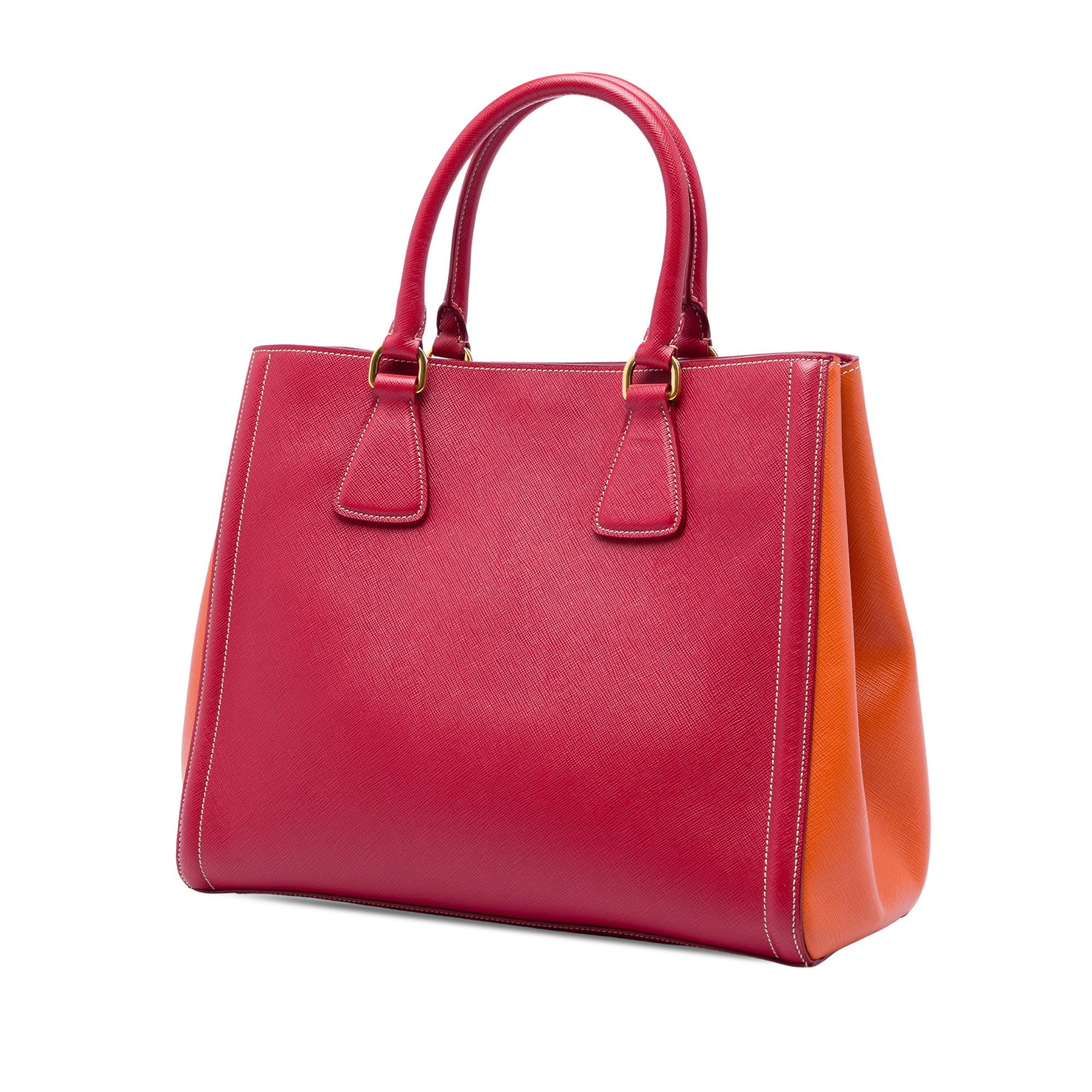 Prada Bicolor Saffiano Lux Satchel
