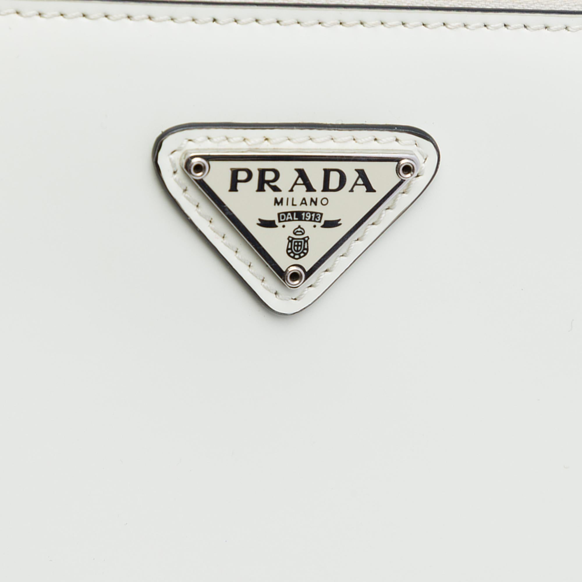 Prada Brushed Leather Shoulder Bag