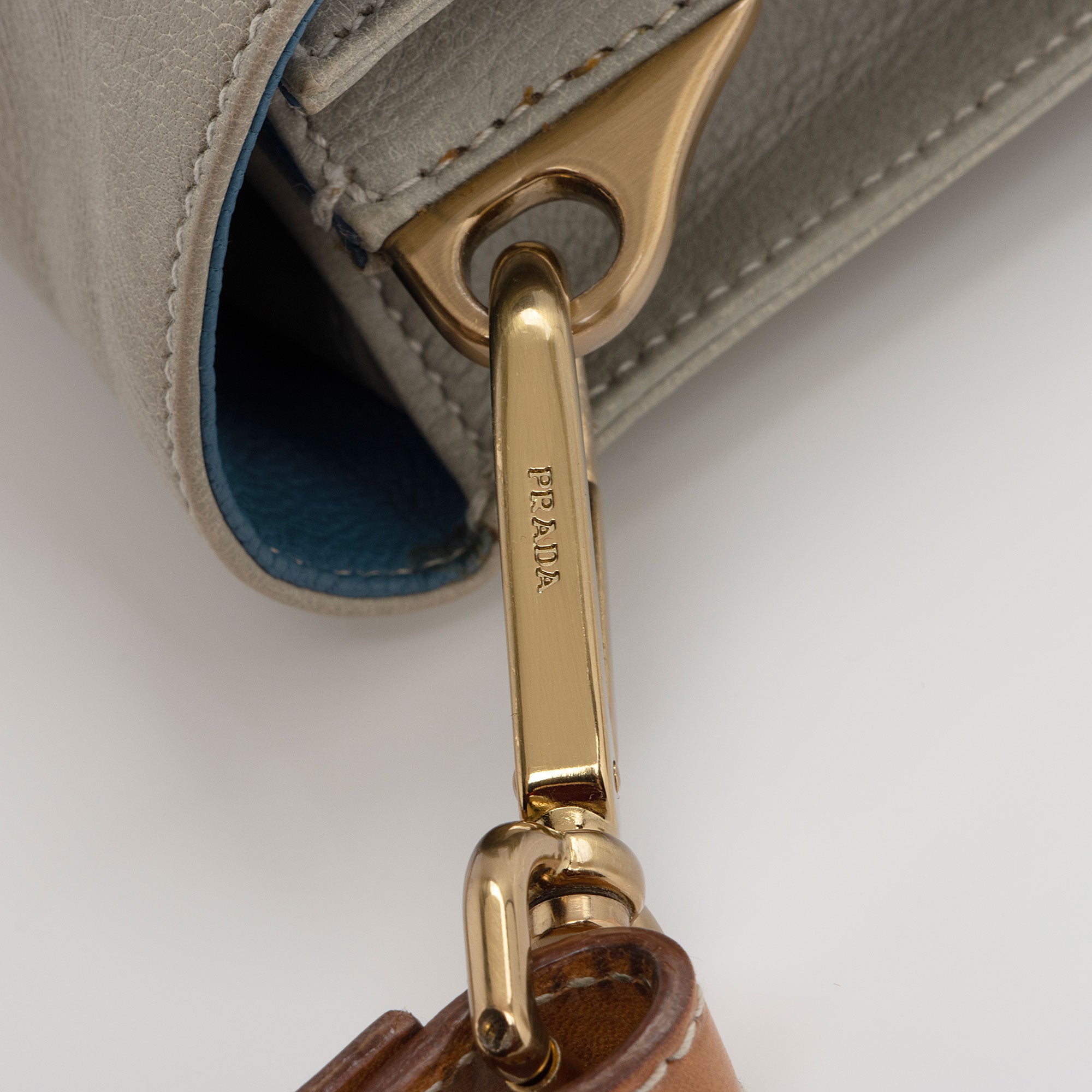 Prada Buffalo Sound Flap Padlock Shoulder Bag (SHF-9Xfle4)