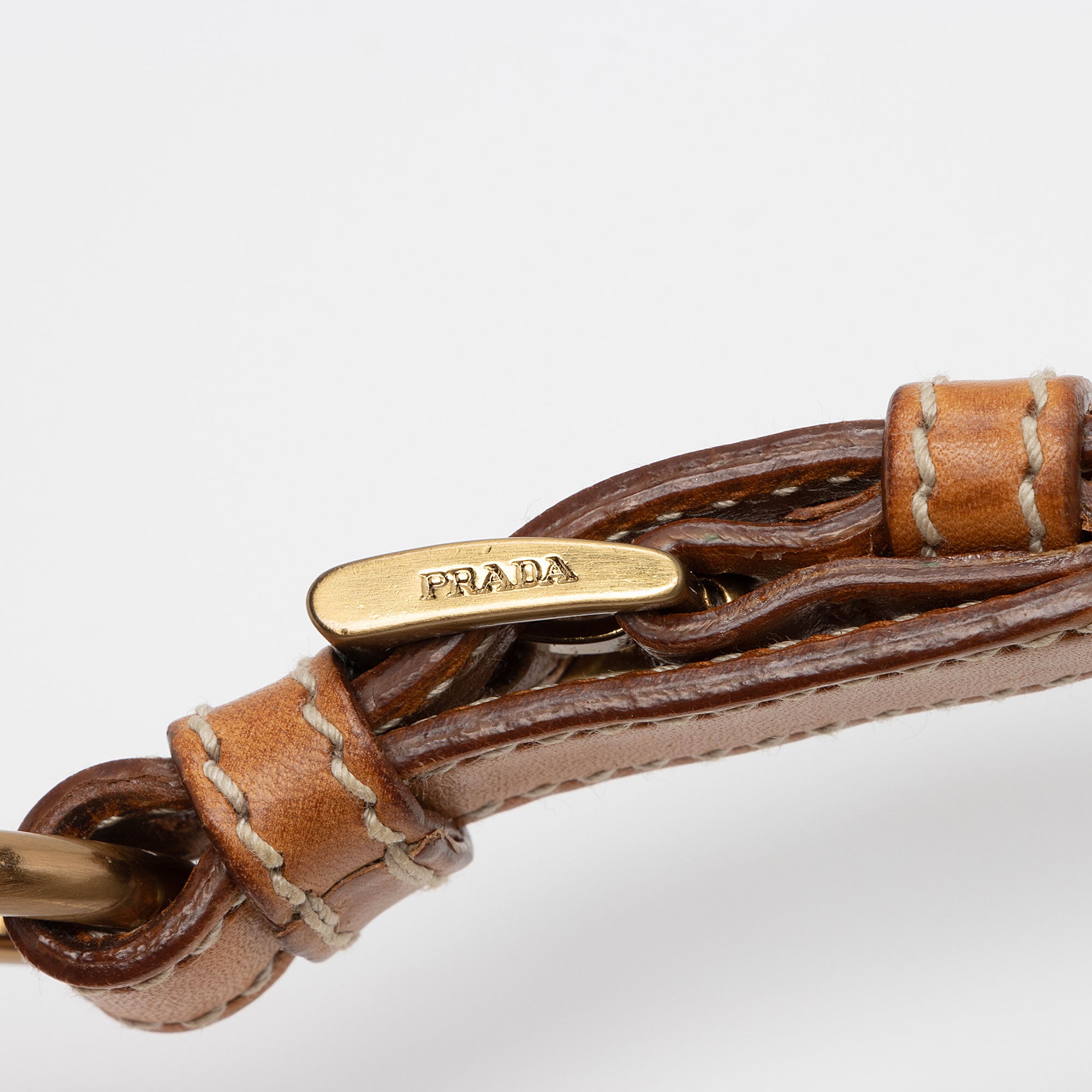 Prada Buffalo Sound Flap Padlock Shoulder Bag (SHF-9Xfle4)