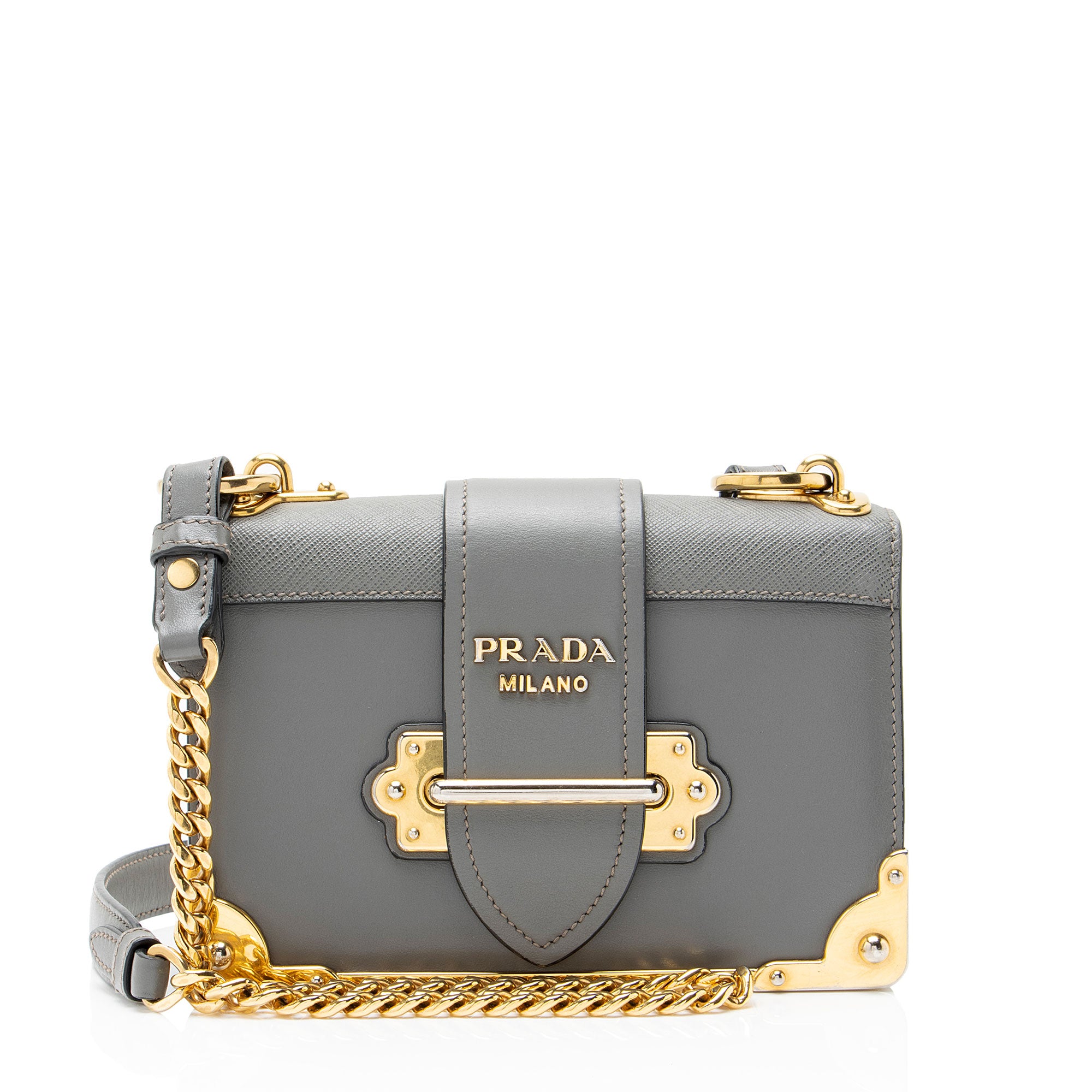 Prada Calfskin Cahier Shoulder Bag
