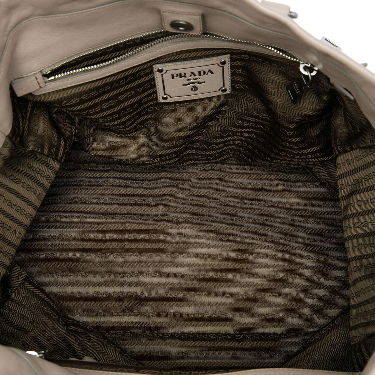 Prada Calfskin Front Pocket Satchel