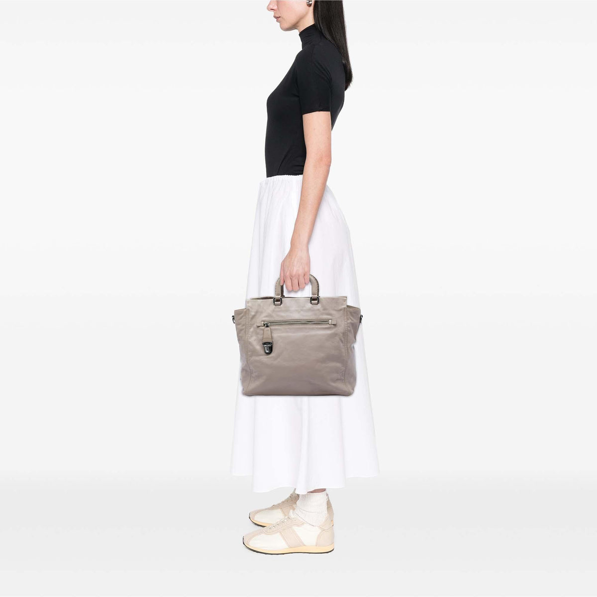 Prada Calfskin Front Pocket Satchel