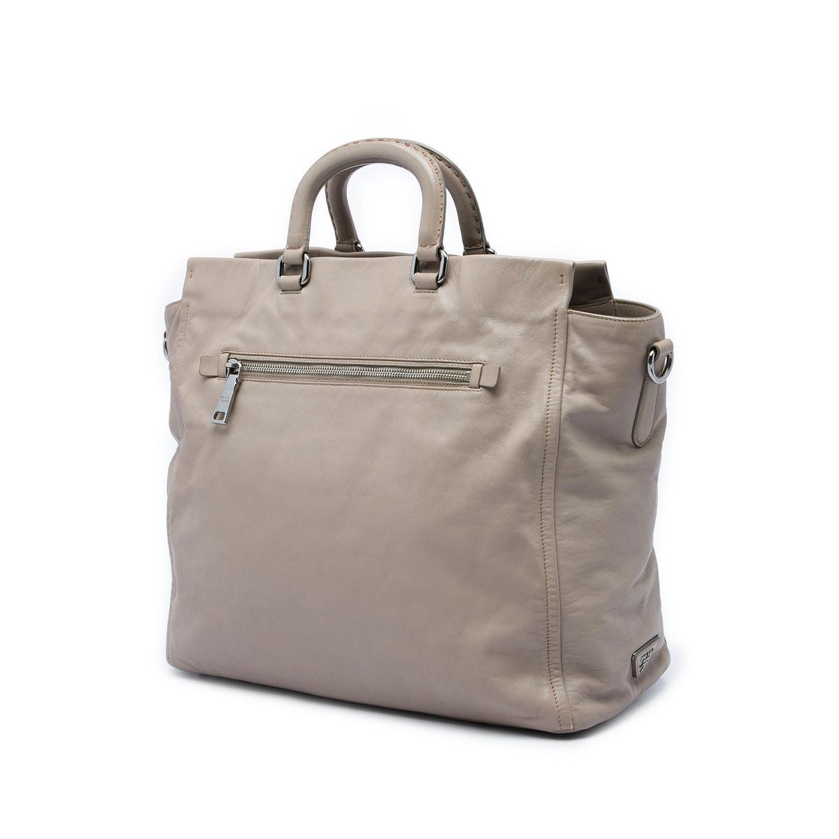 Prada Calfskin Front Pocket Satchel