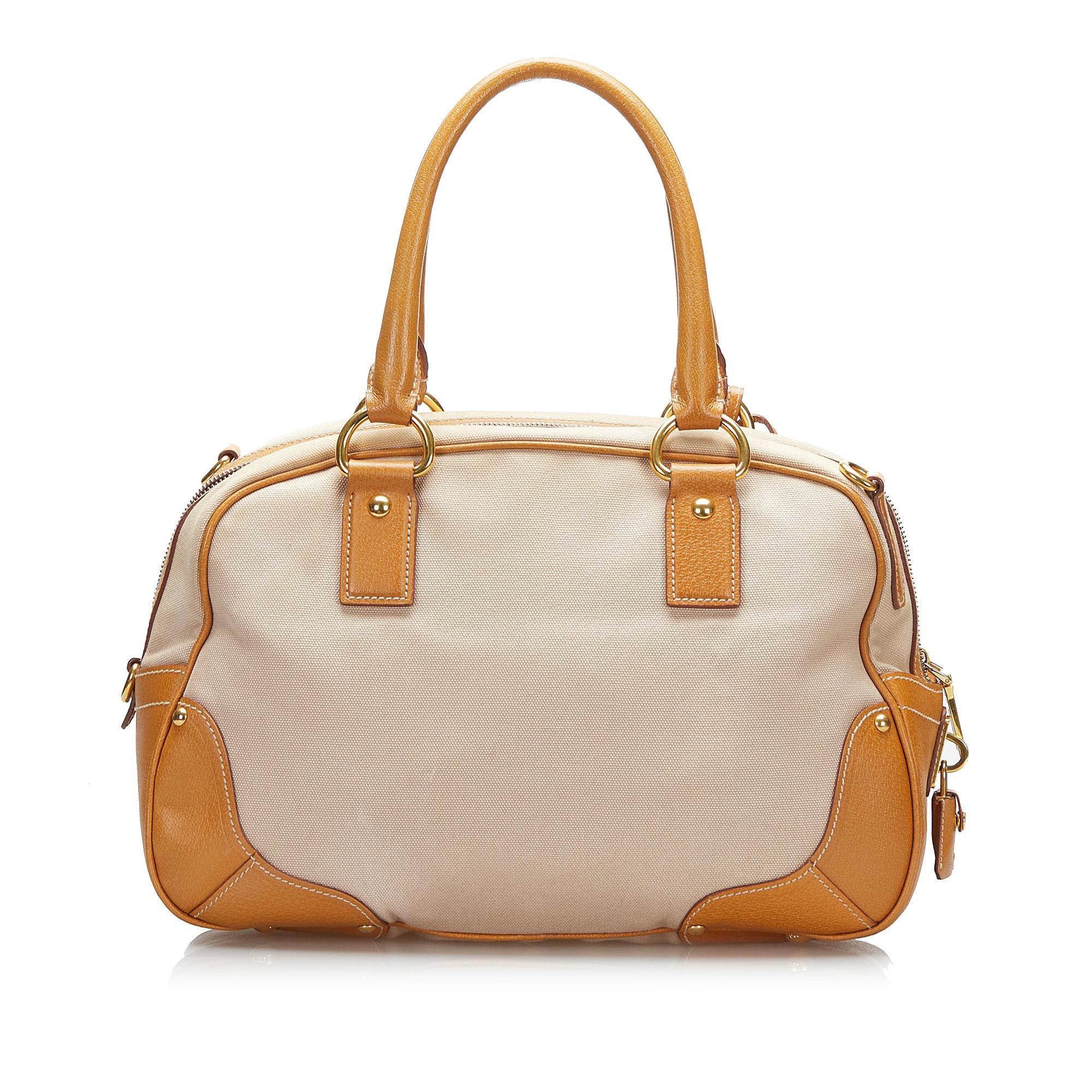 Prada Canapa Bowler Bag (SHG-V7Gtjn)