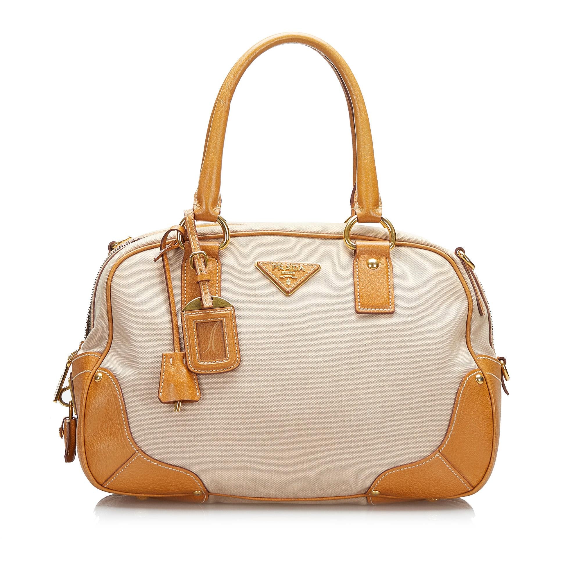 Prada Canapa Bowler Bag (SHG-V7Gtjn)