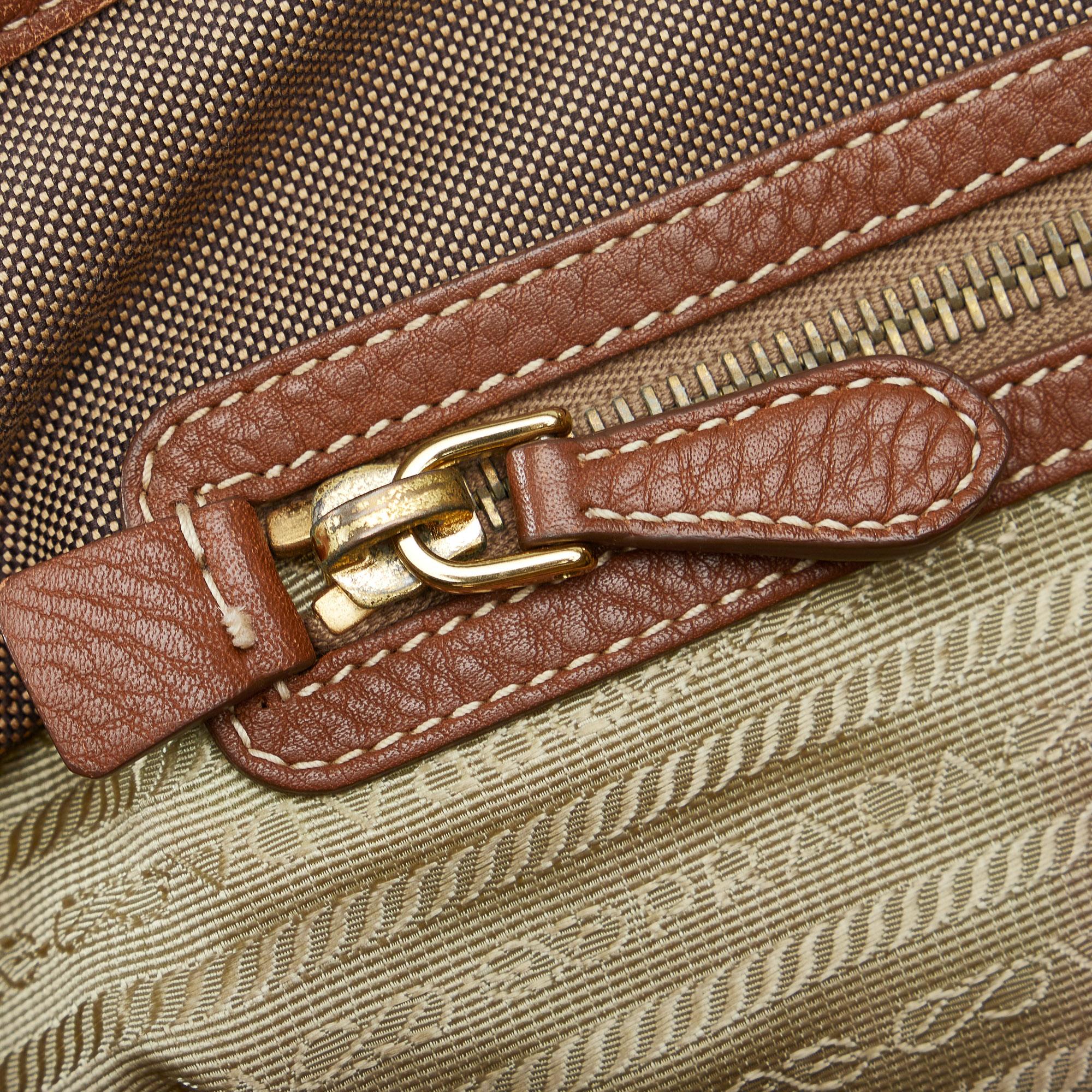 Prada Canapa Logo Satchel (SHG-x1RLHx)