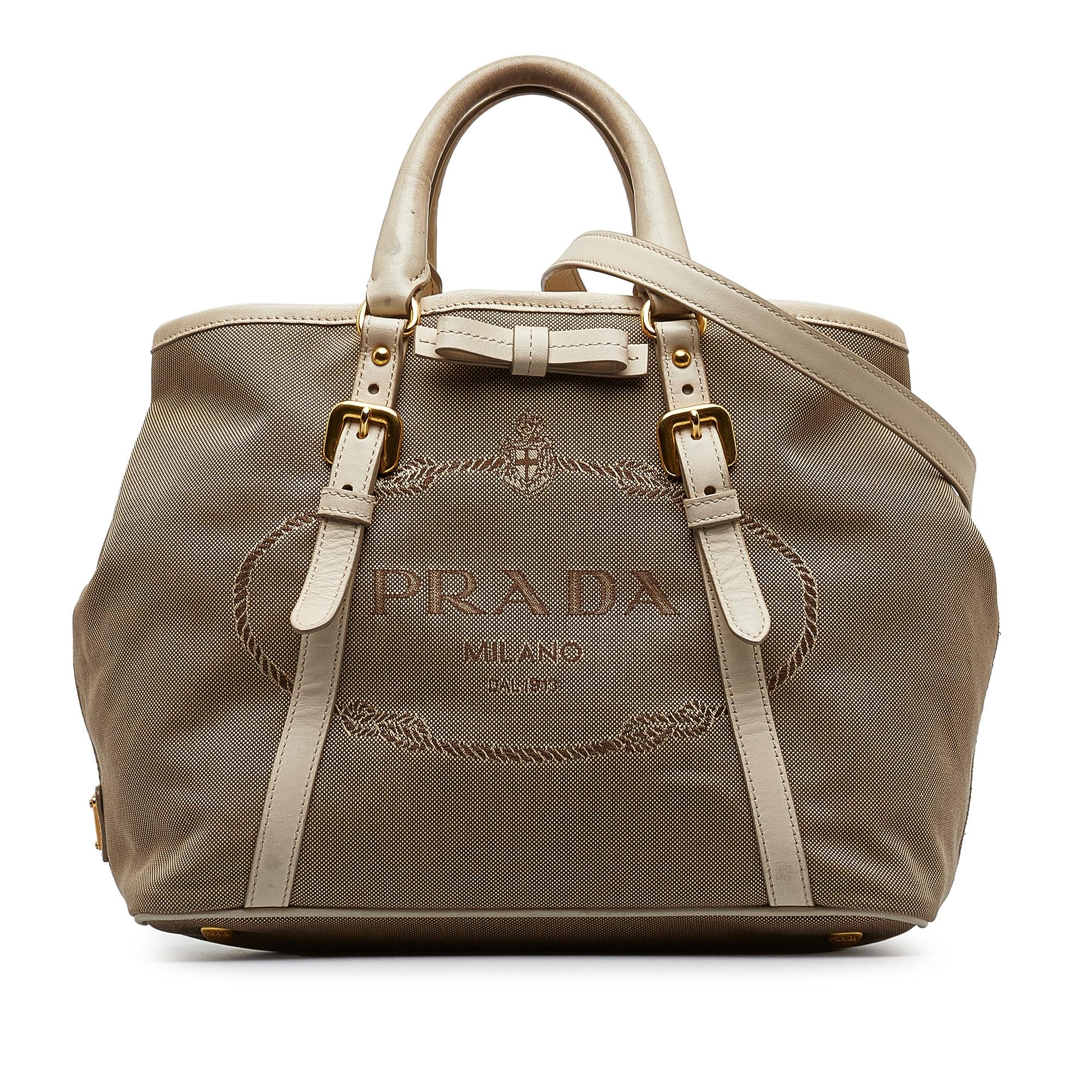 Prada Canapa Logo Satchel (SHG-x9apjX)