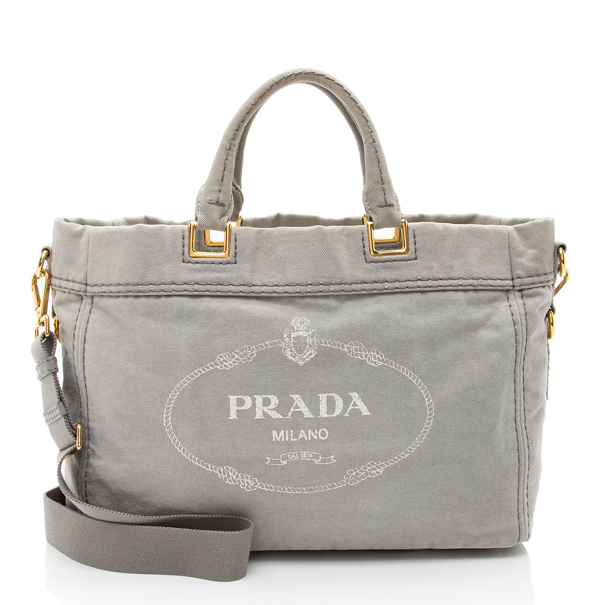 Prada Canapa Logo Weekender Tote