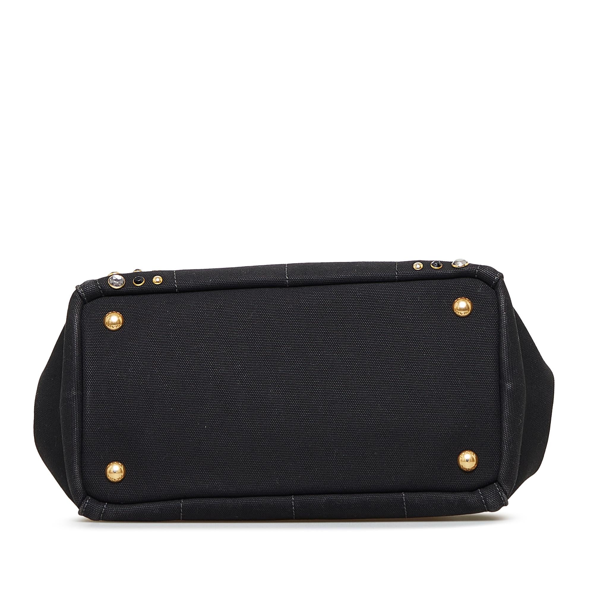 Prada Canapa Studded Satchel (SHG-qMj9jp)
