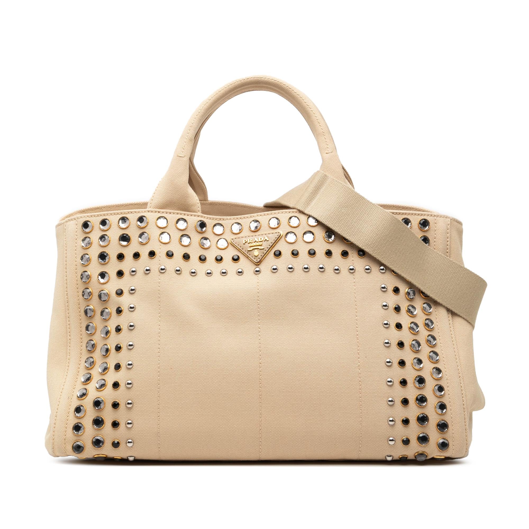 Prada Canvas Canapa Bijoux Satchel