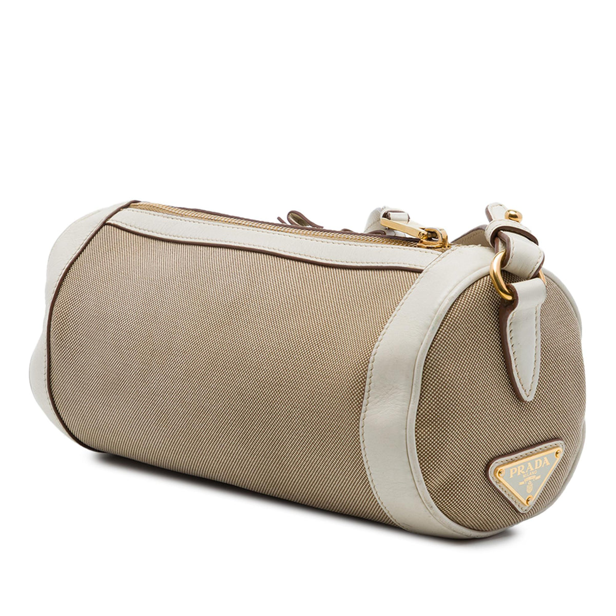 Prada Canvas Canapa Logo Bow Barrel Crossbody