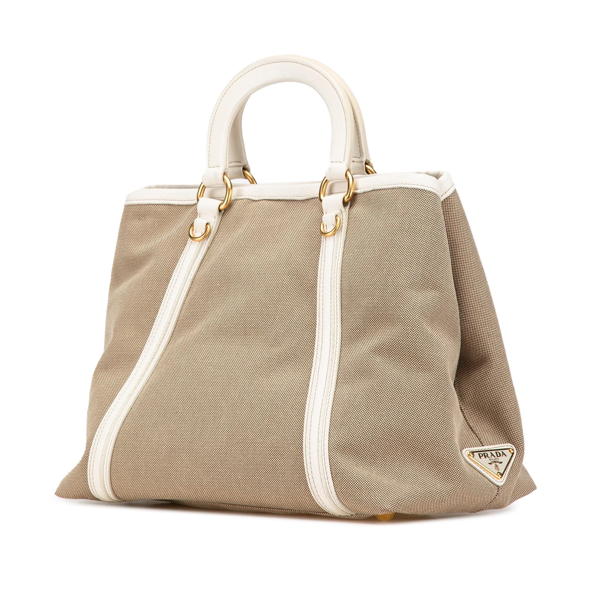 Prada Canvas Canapa Logo Satchel