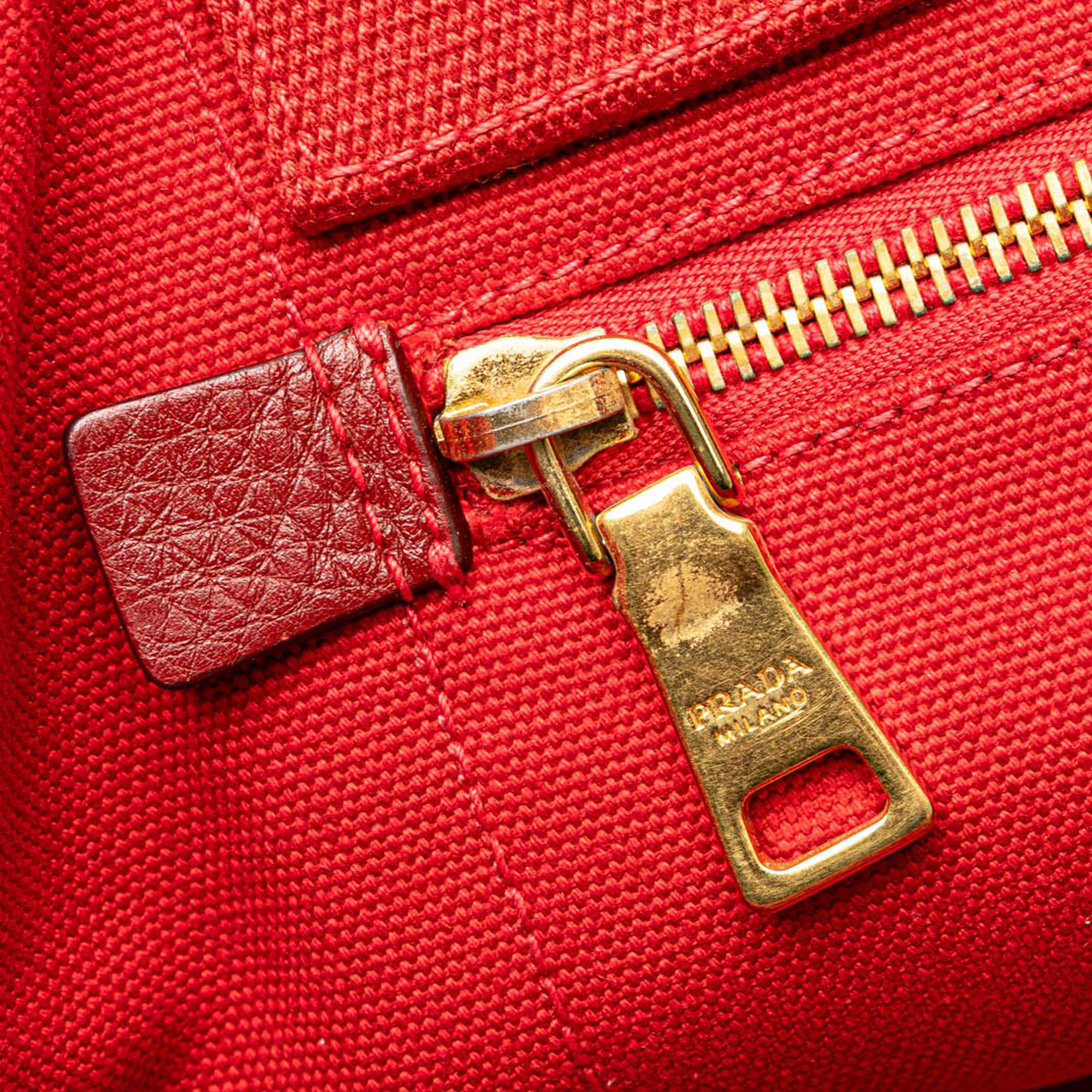 Prada Canvas Canapa Logo Satchel
