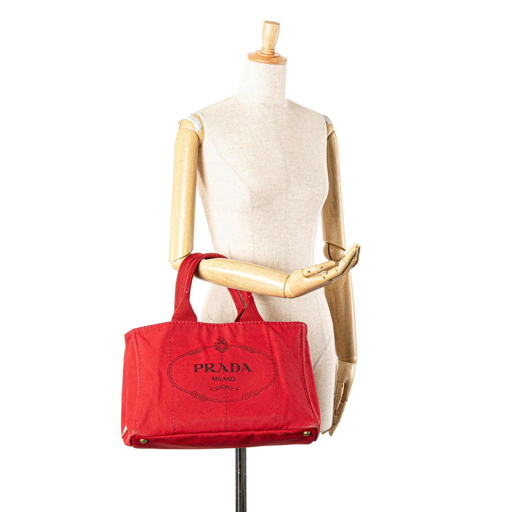 Prada Canvas Canapa Logo Satchel