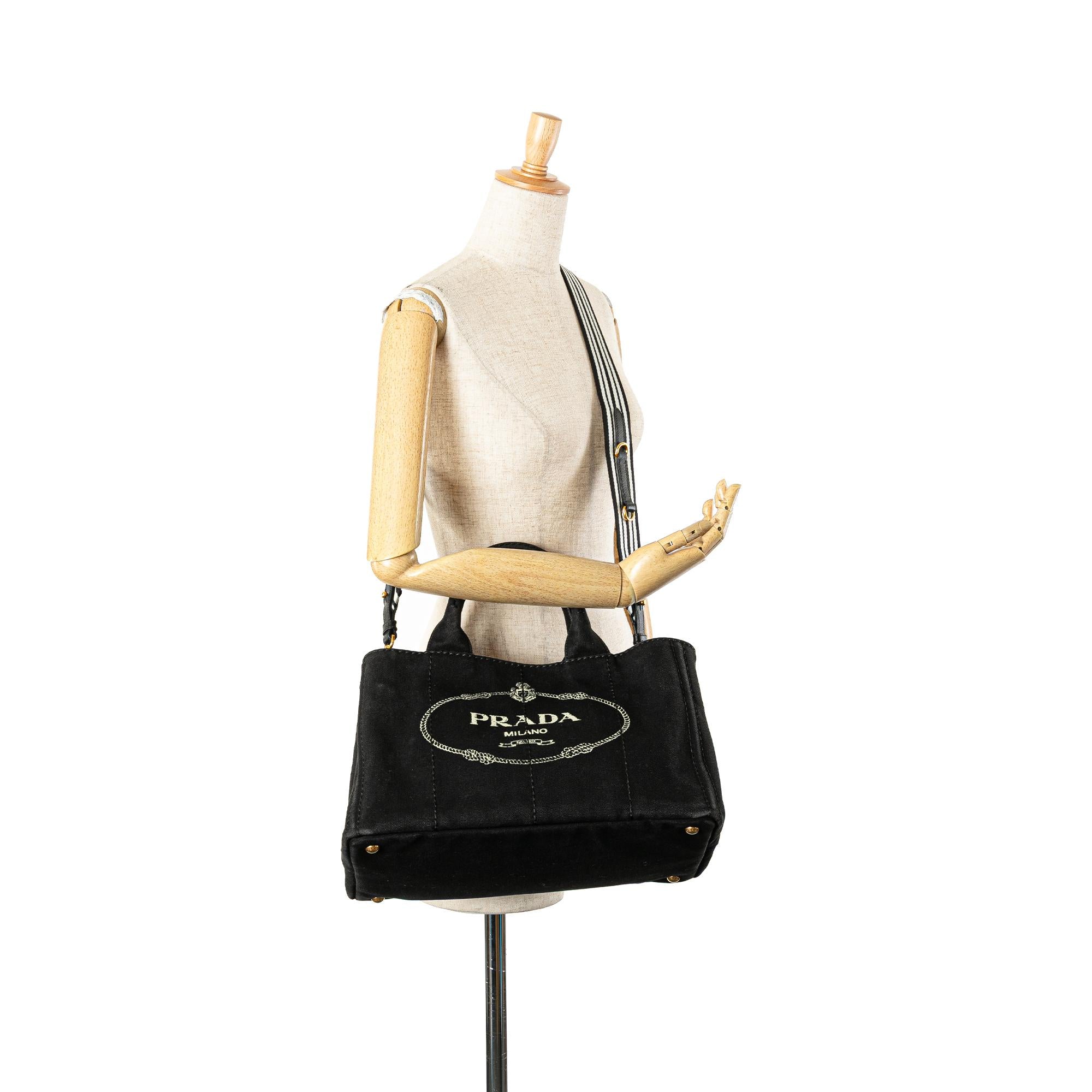 Prada Canvas Canapa Logo Satchel