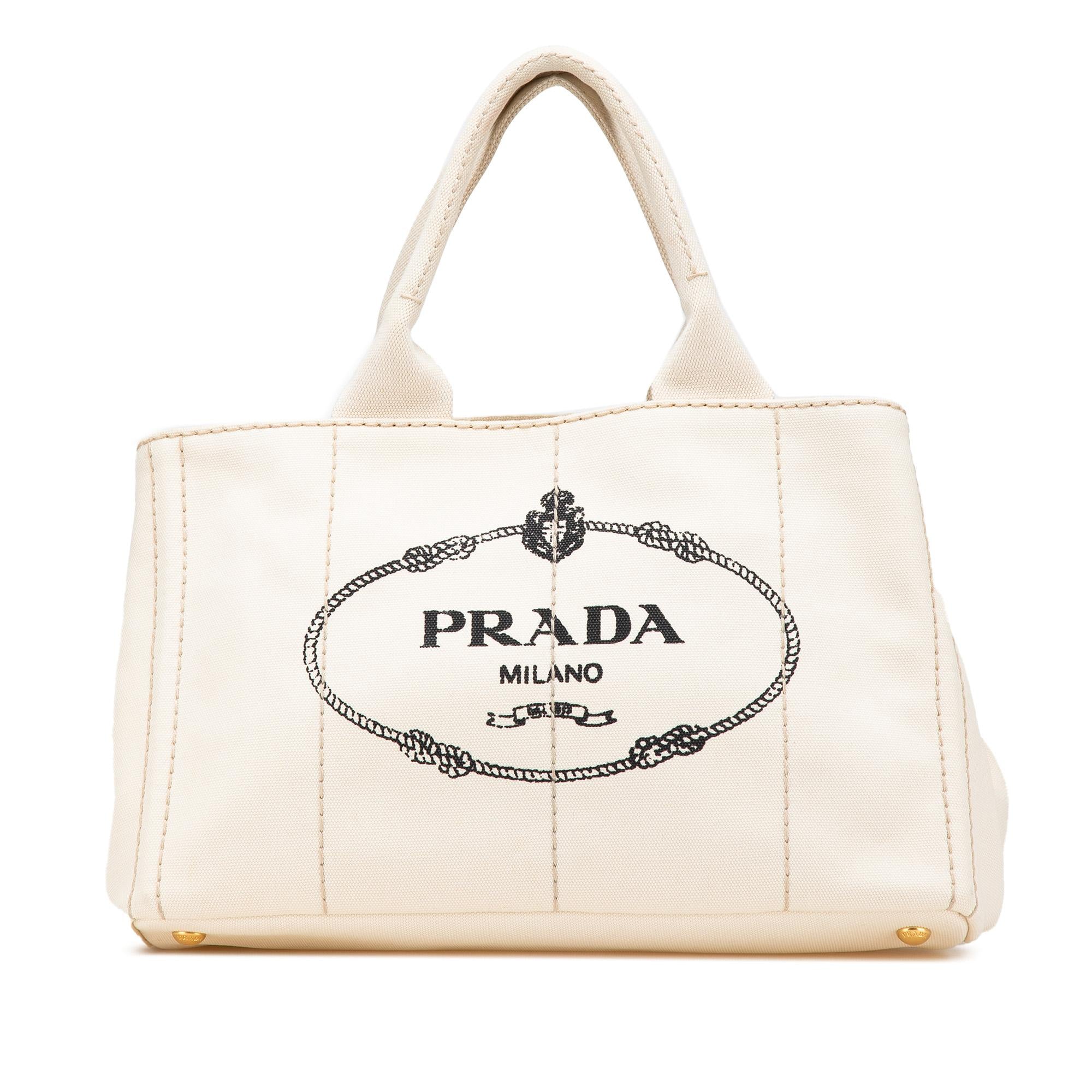 Prada Canvas Canapa Logo Satchel