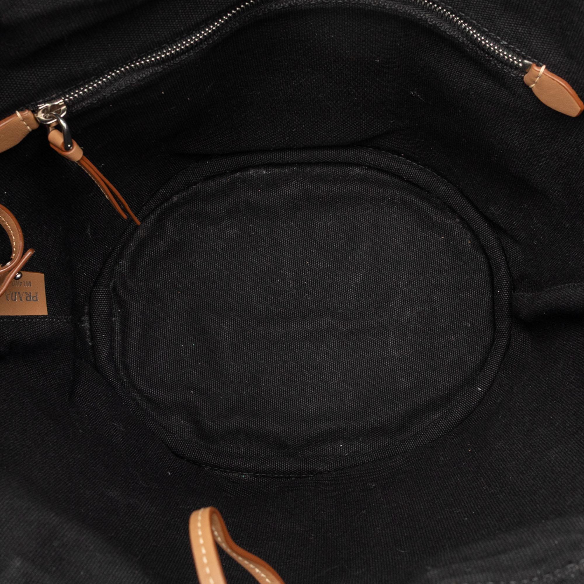 Prada Canvas Canapa Logo Satchel