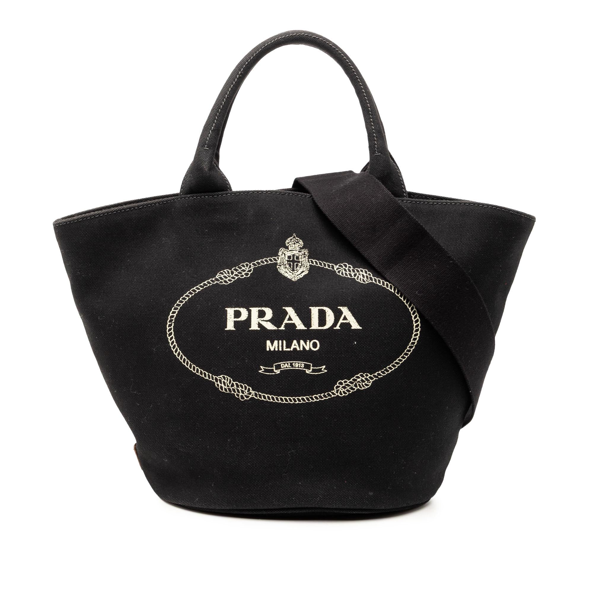 Prada Canvas Canapa Logo Satchel