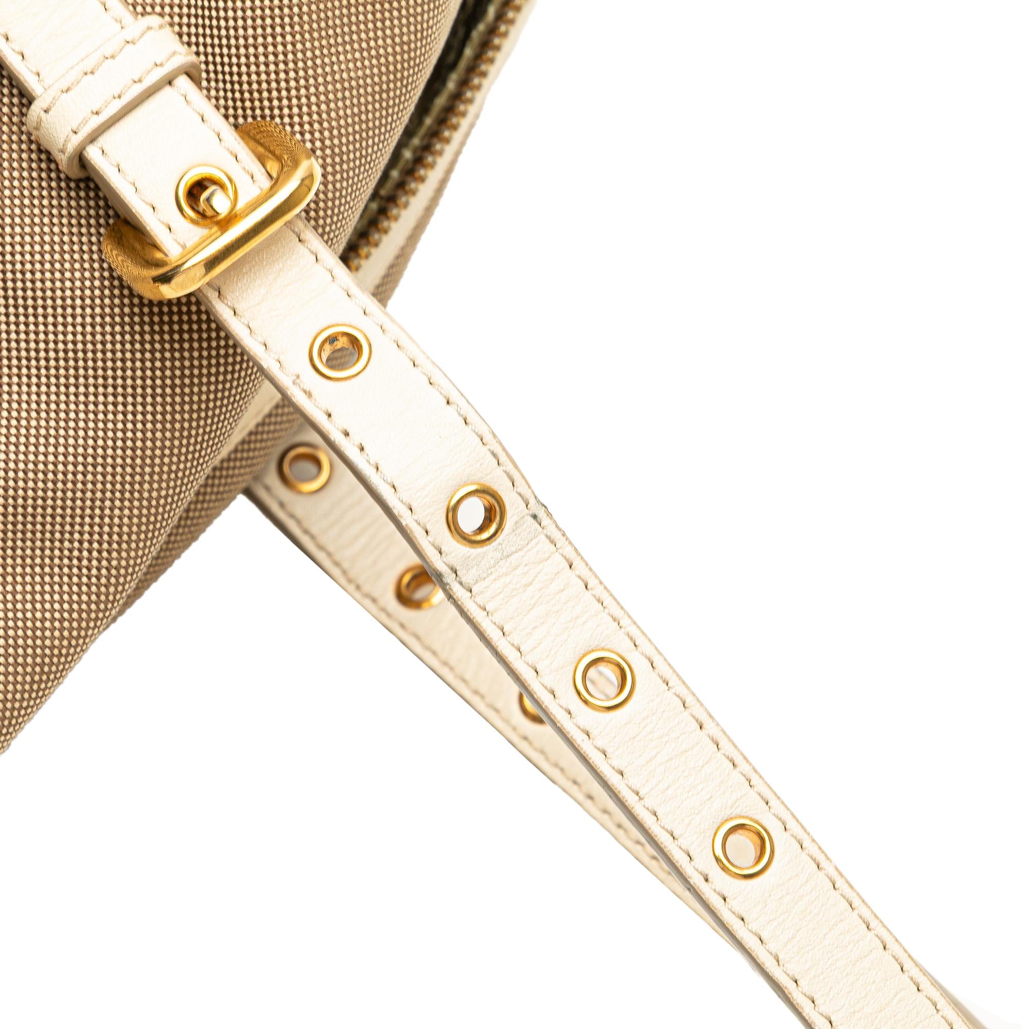 Prada Canvas Canapa Logo Shoulder Bag