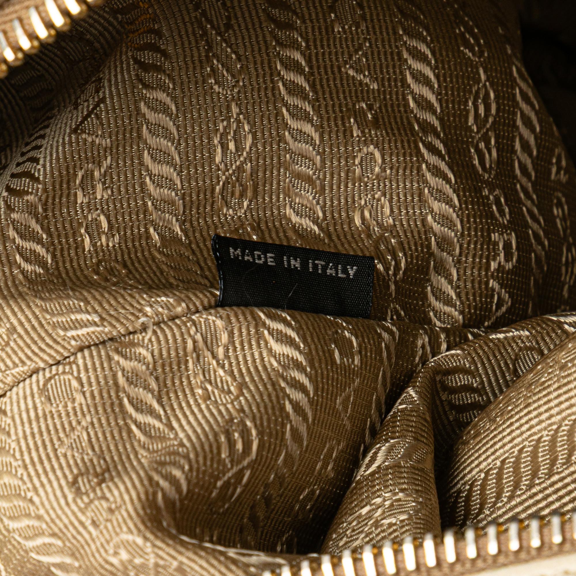 Prada Canvas Canapa Logo Shoulder Bag