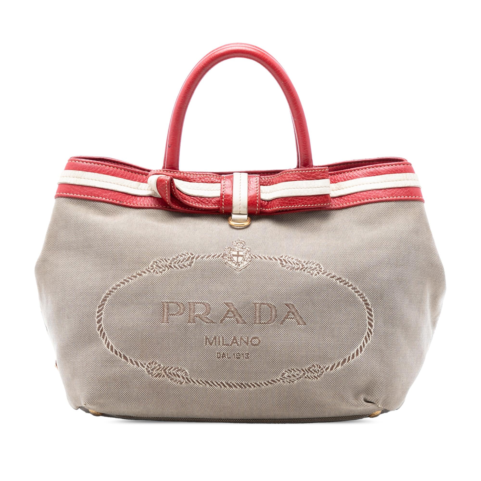 Prada Canvas Canapa Logo Tote