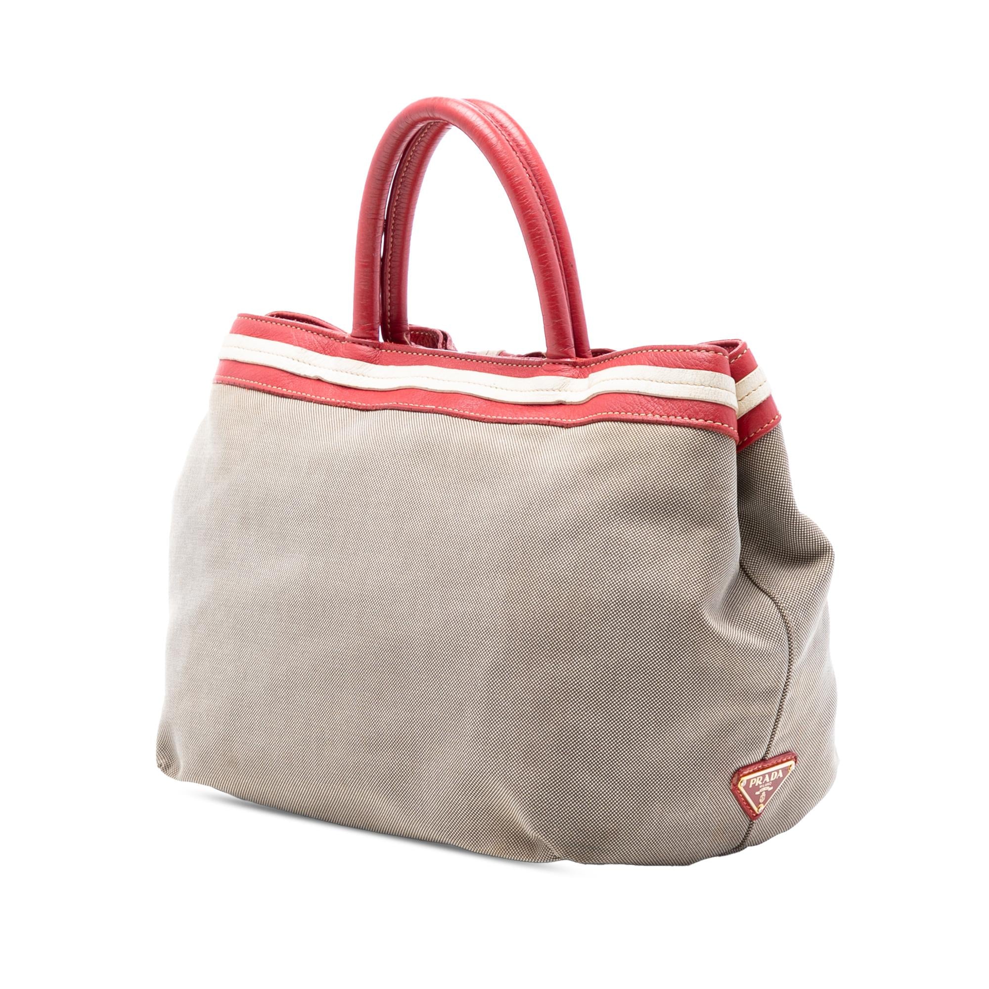 Prada Canvas Canapa Logo Tote