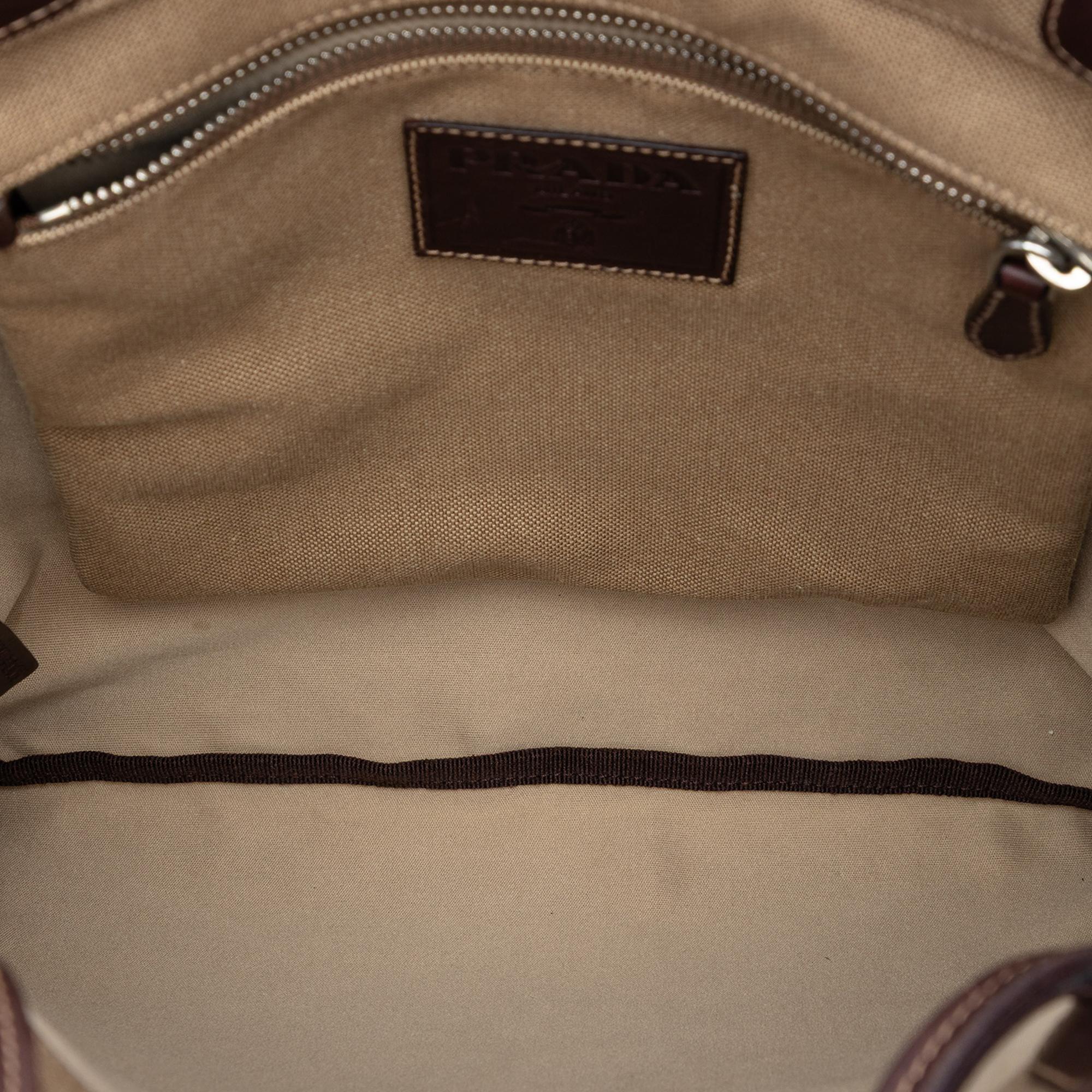 Prada Canvas Canapa Logo Tote