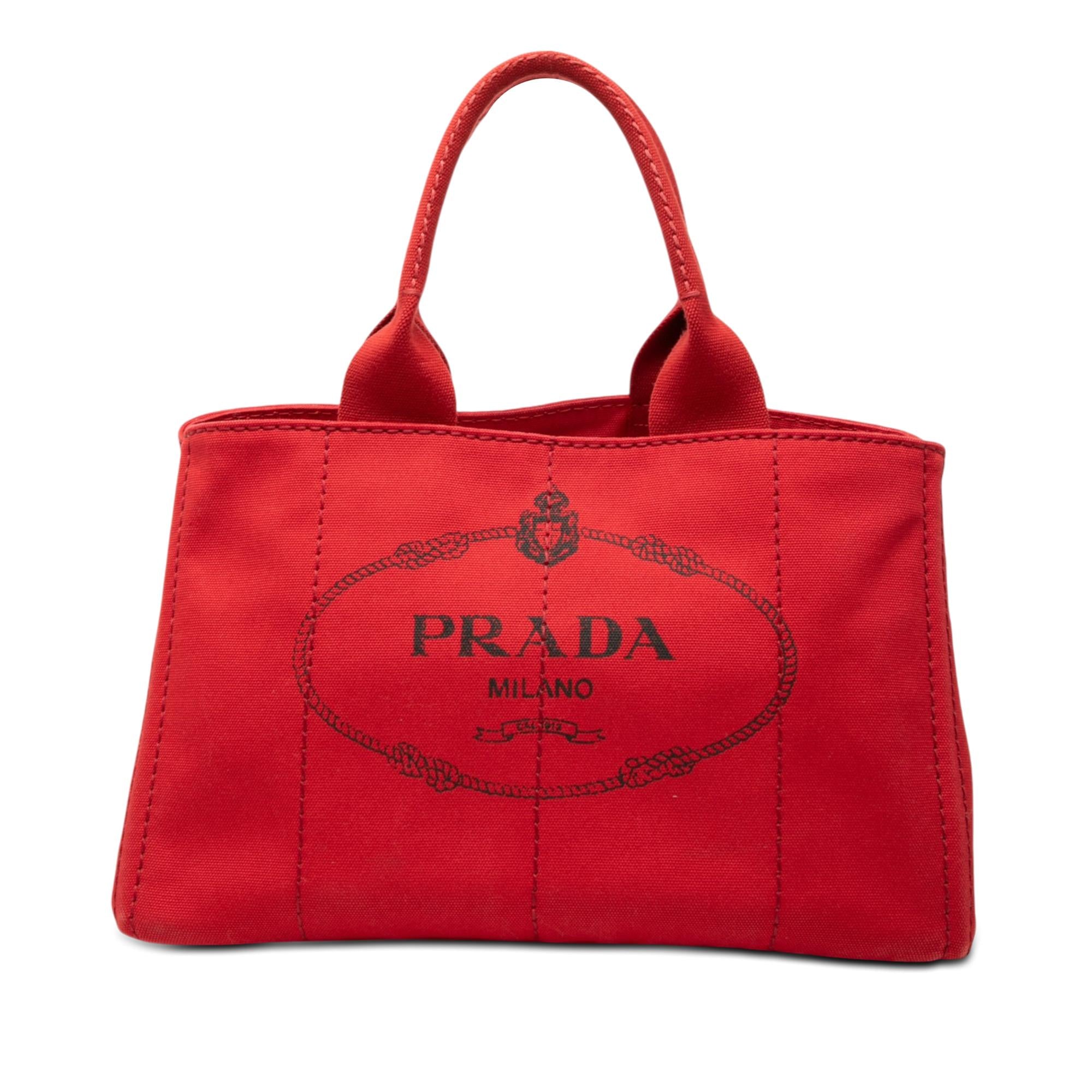 Prada Canvas Canapa Logo Tote