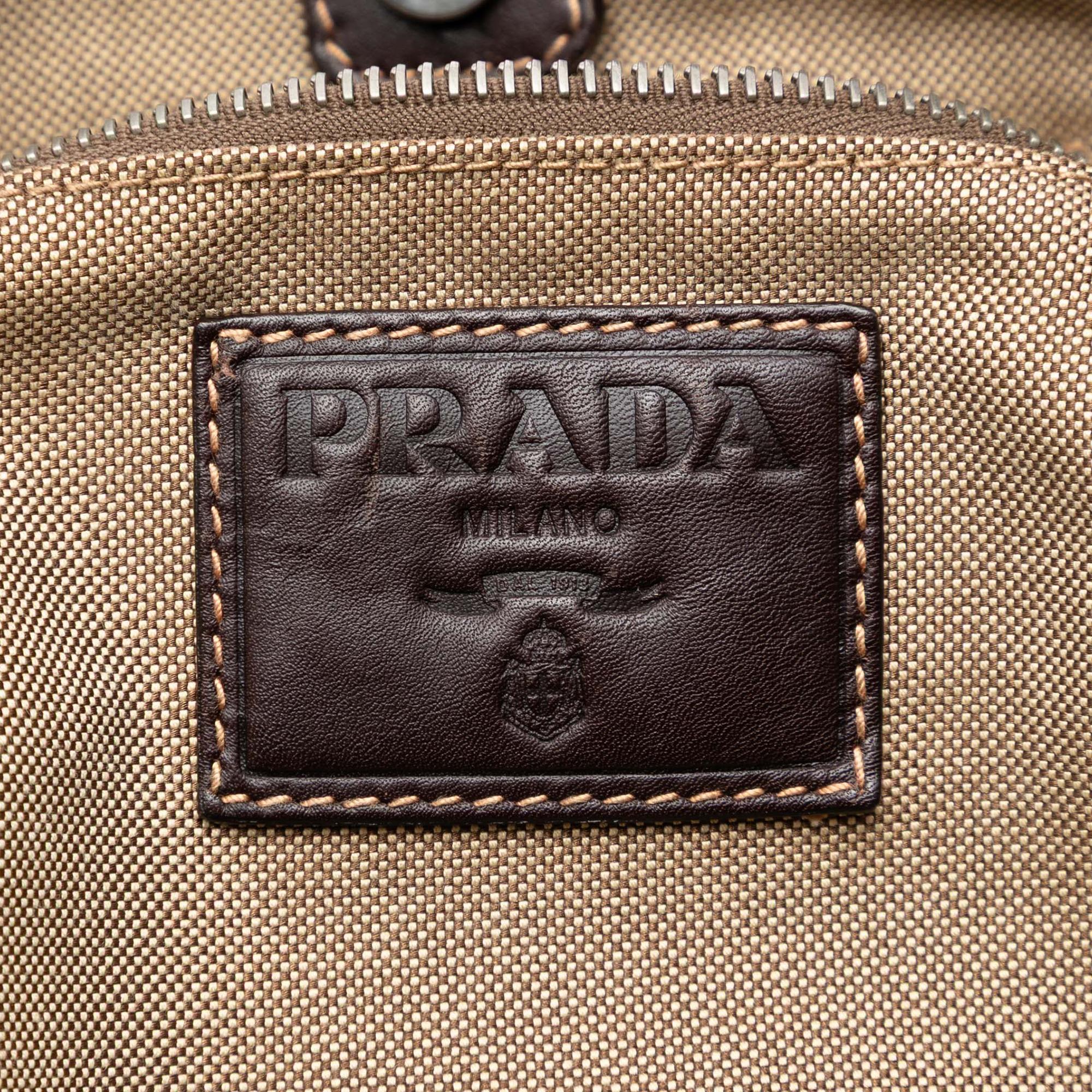 Prada Canvas Canapa Logo Tote