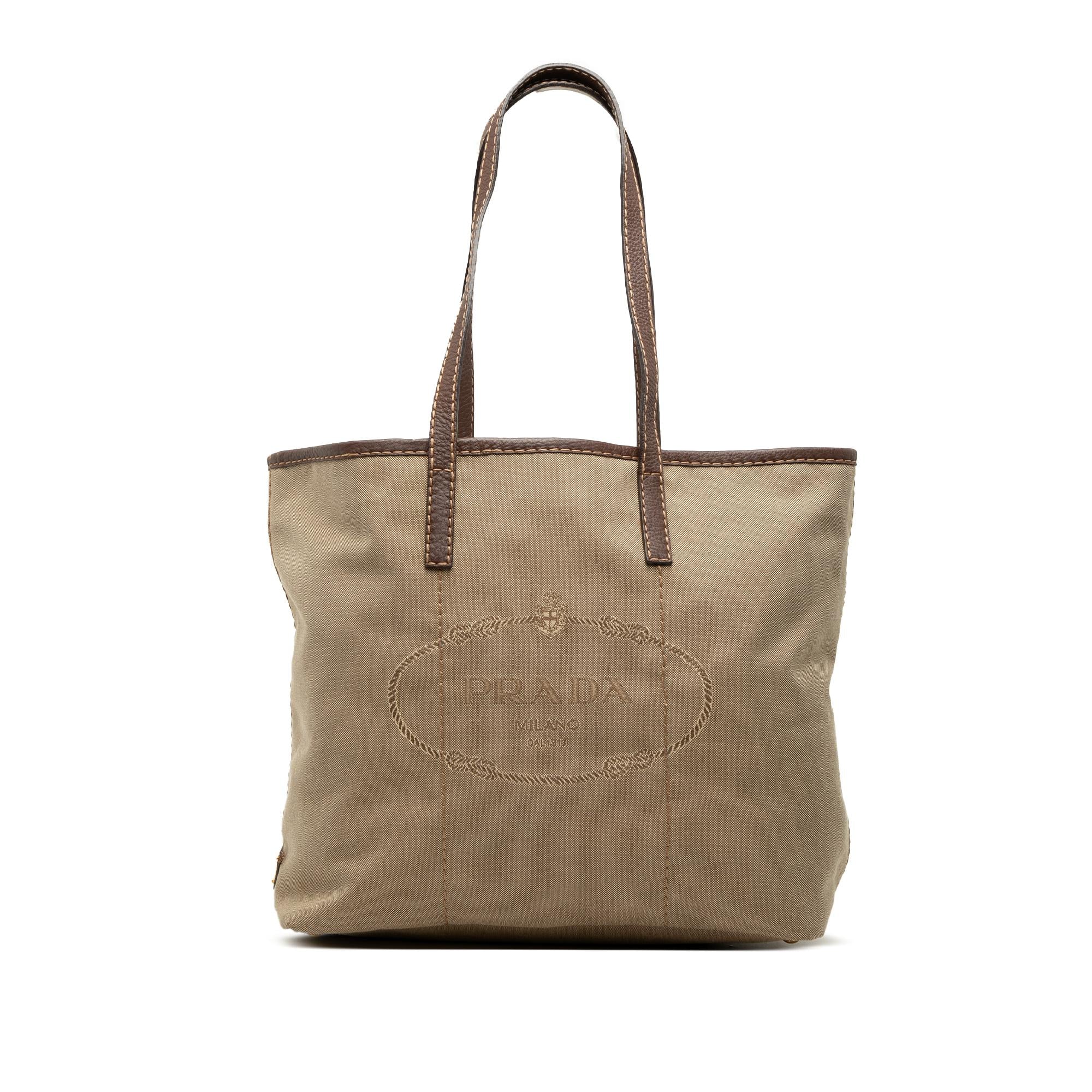 Prada Canvas Canapa Logo Tote