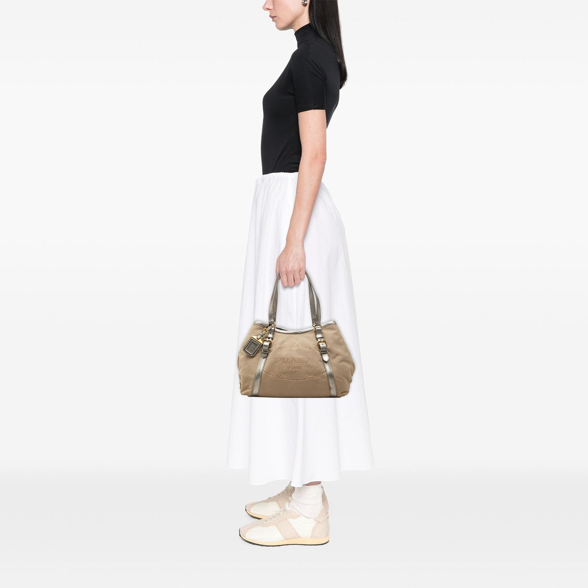 Prada Canvas Canapa Logo Tote