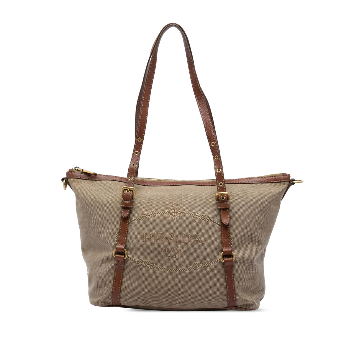 Prada Canvas Canapa Logo Tote