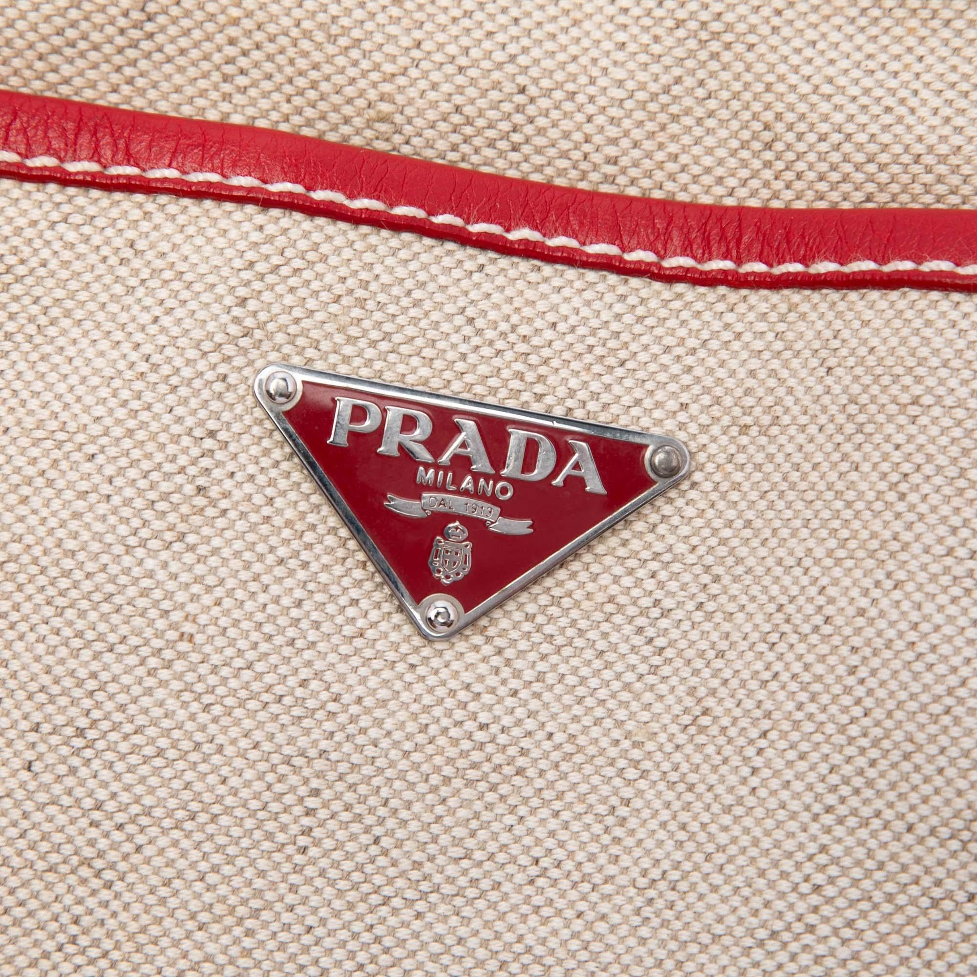 Prada Canvas Canapa Mistolino Shopping Tote