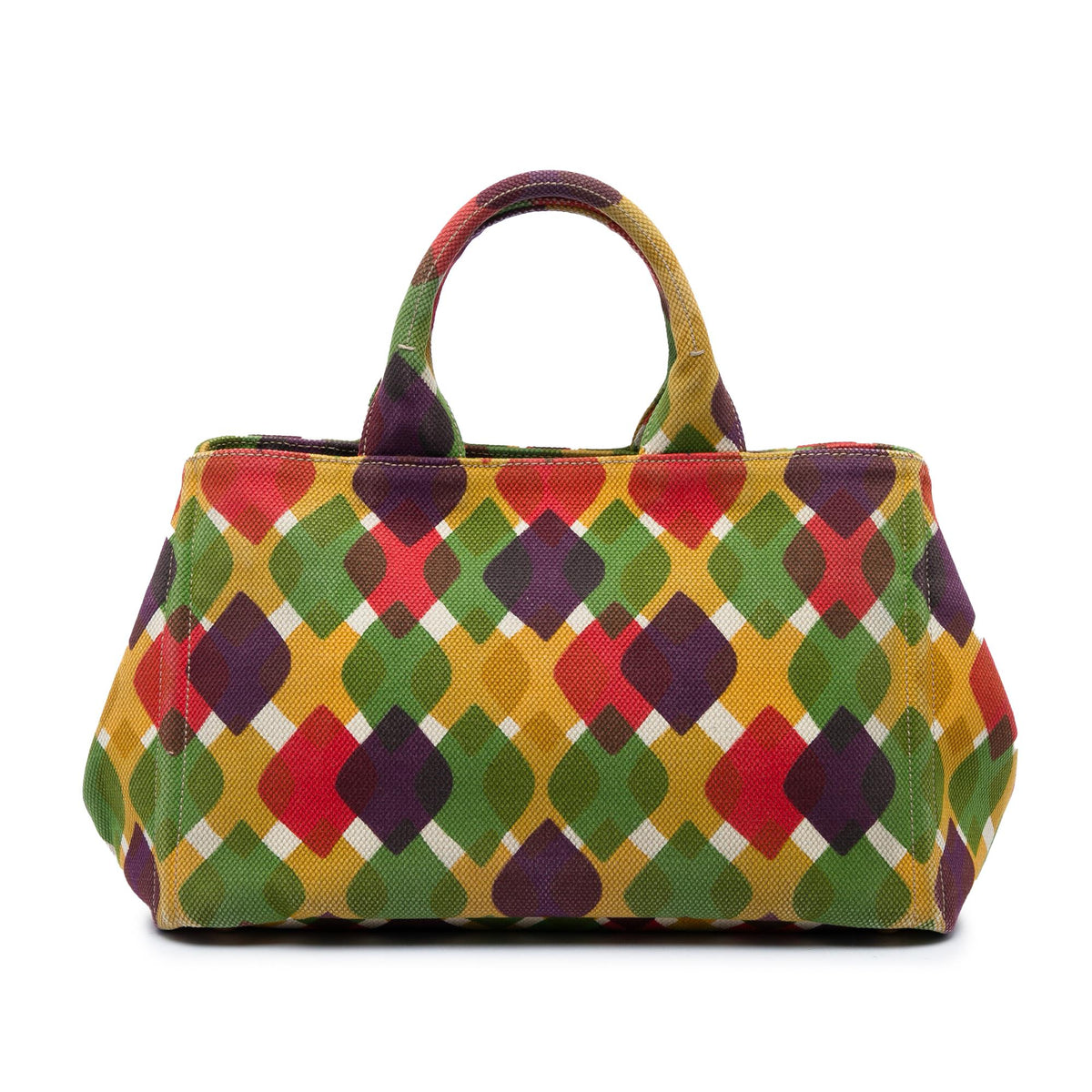 Prada Canvas Canapa Stampata Tote