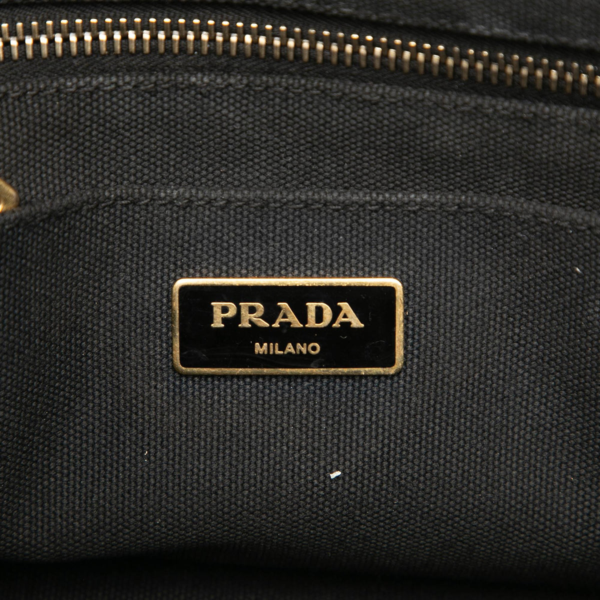 Prada Canvas Canapa Studded Handbag