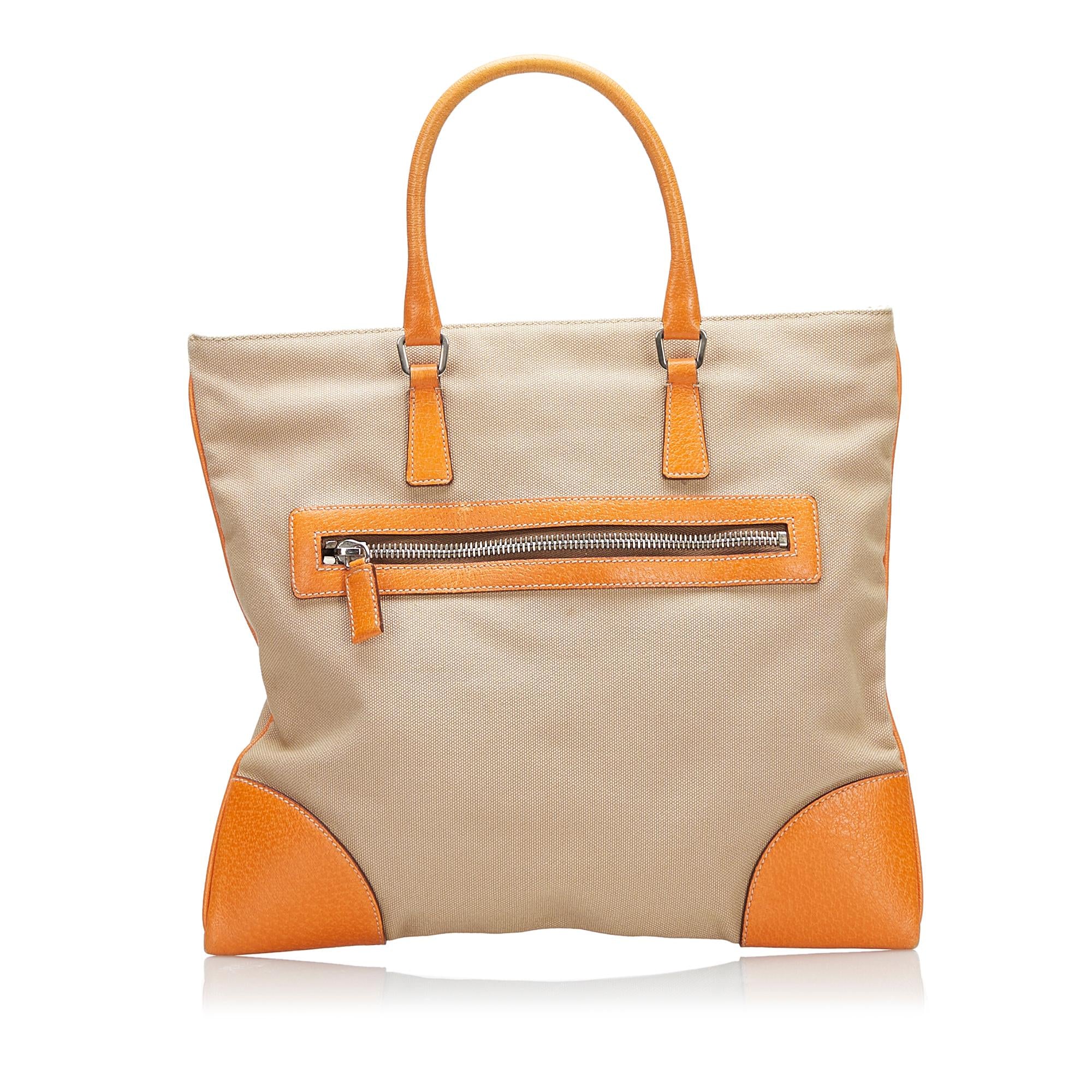 Prada Canvas Handbag (SHG-36635)