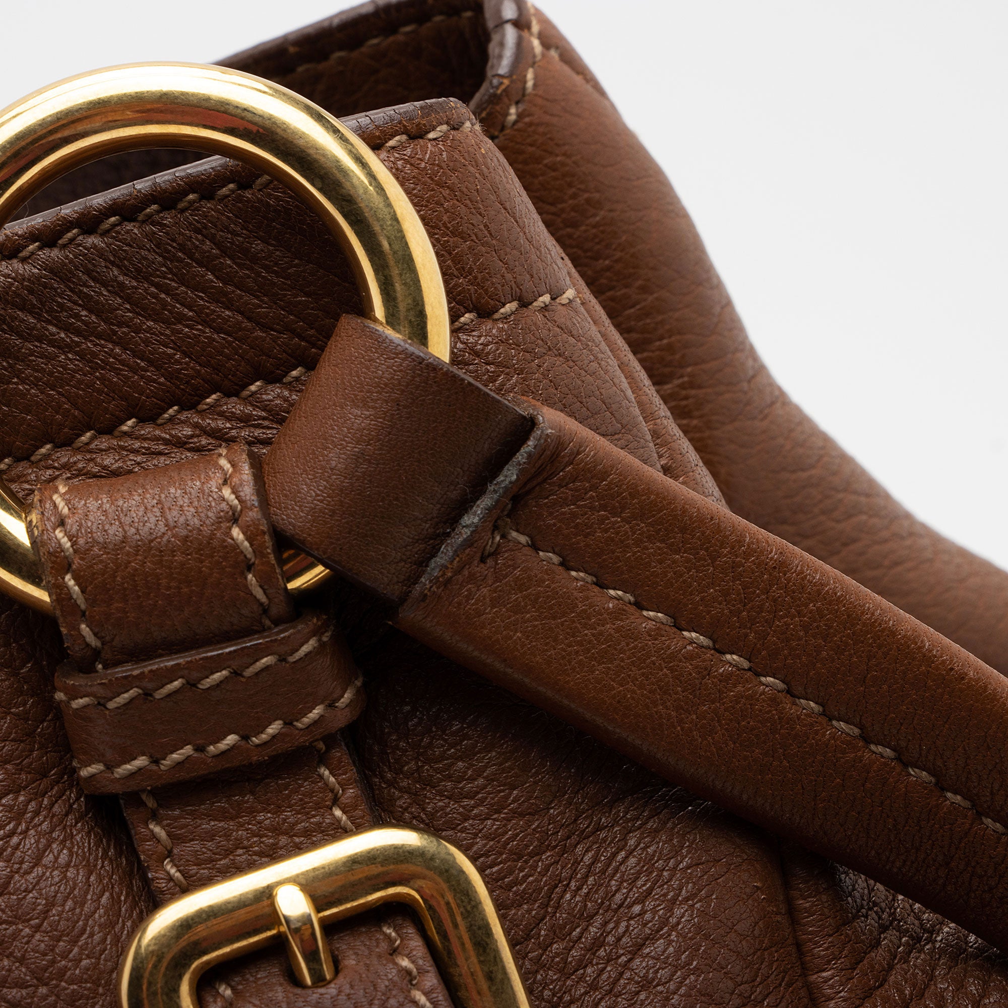 Prada Cervo Sacca 2 Manici Shoulder Bag (SHF-otdjn1)