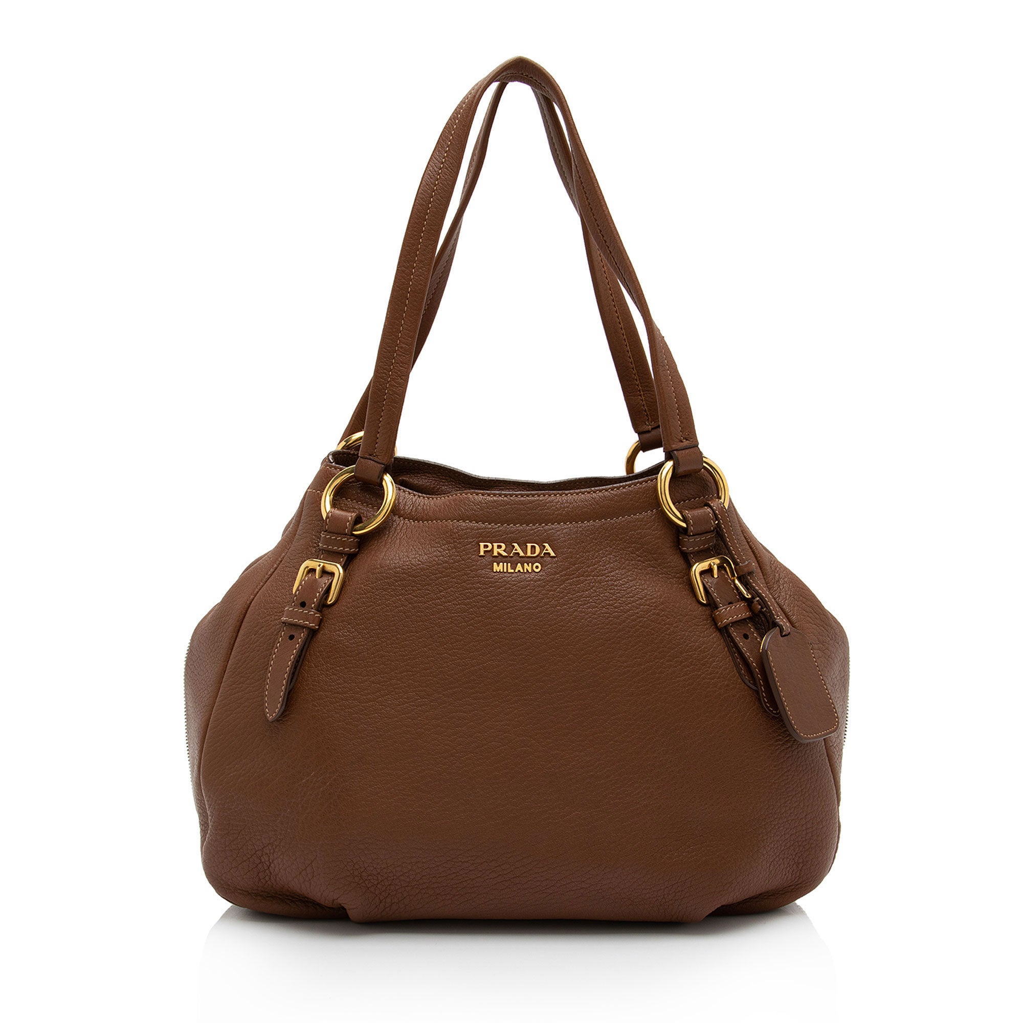 Prada Cervo Sacca 2 Manici Shoulder Bag (SHF-otdjn1)