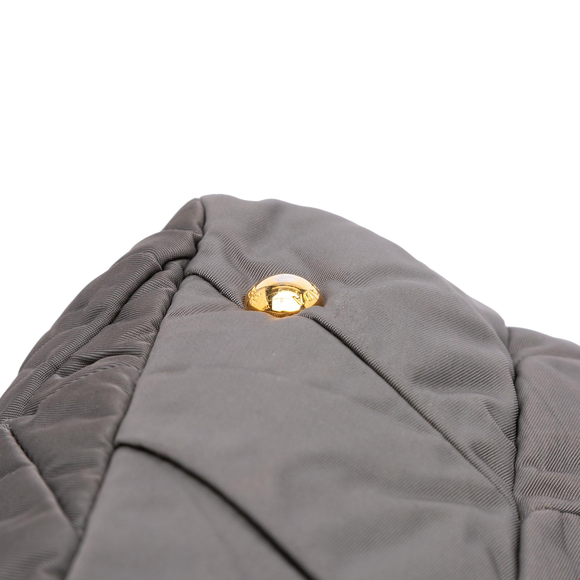 Prada Chevron Quilted Tessuto Dome Satchel