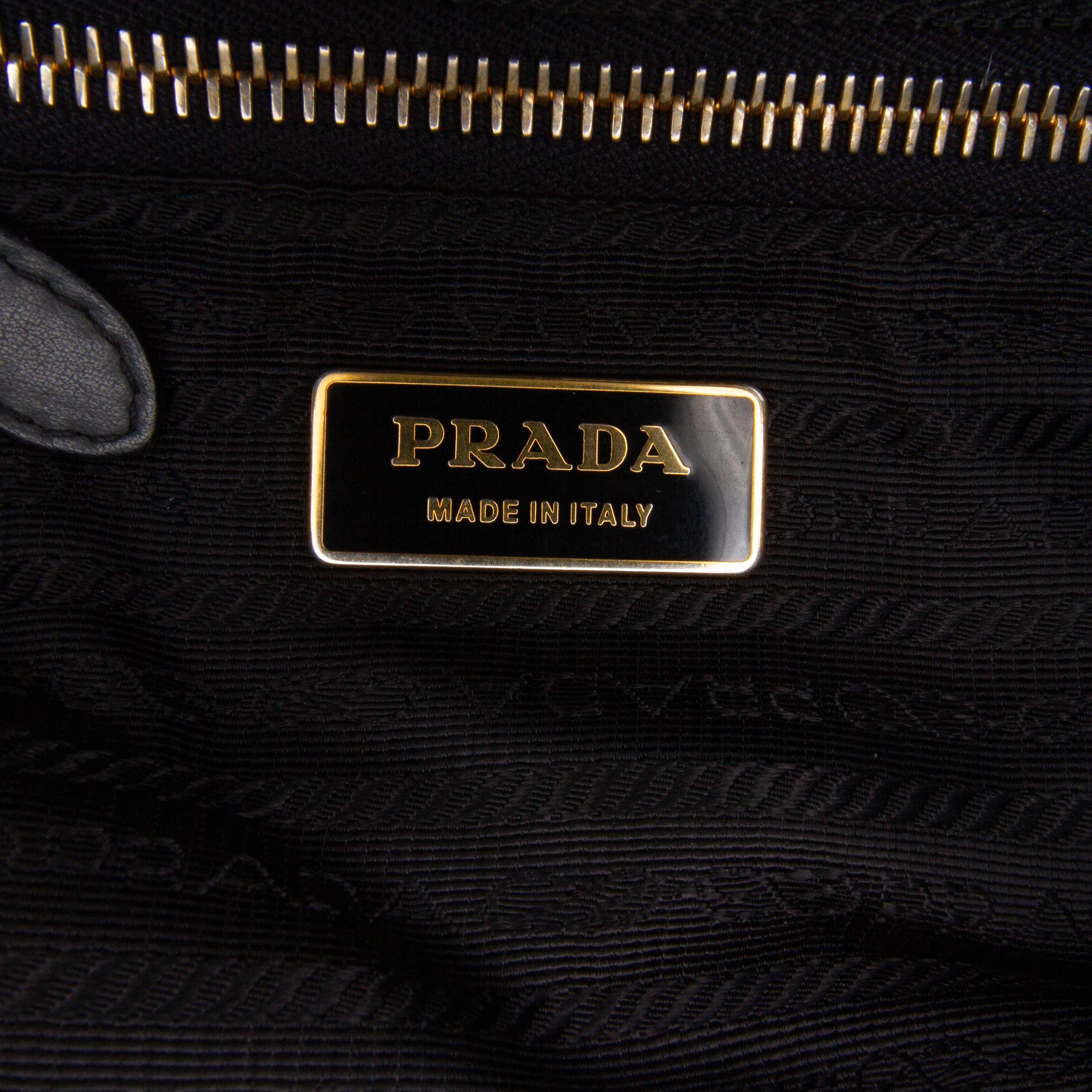 Prada Chevron Quilted Tessuto Dome Satchel
