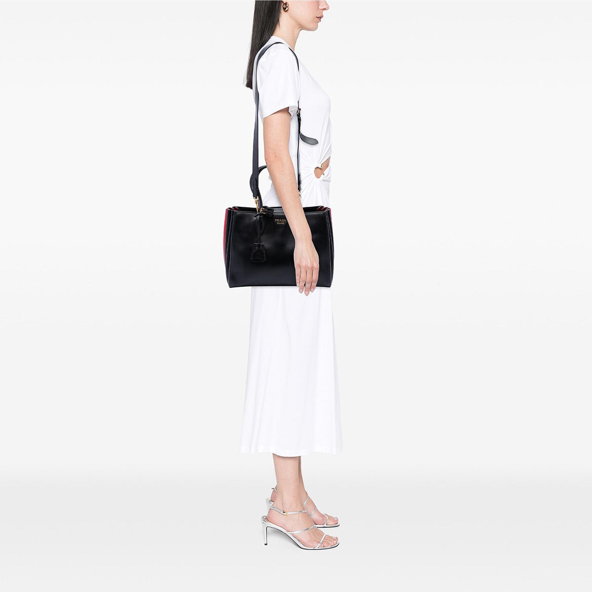 Prada City Calf Bibliotheque Satchel