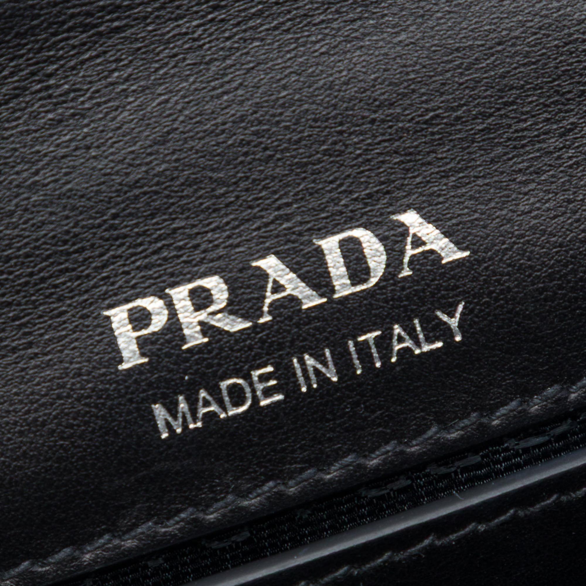 Prada City Calf Crystal Embellished Ribbon Bag