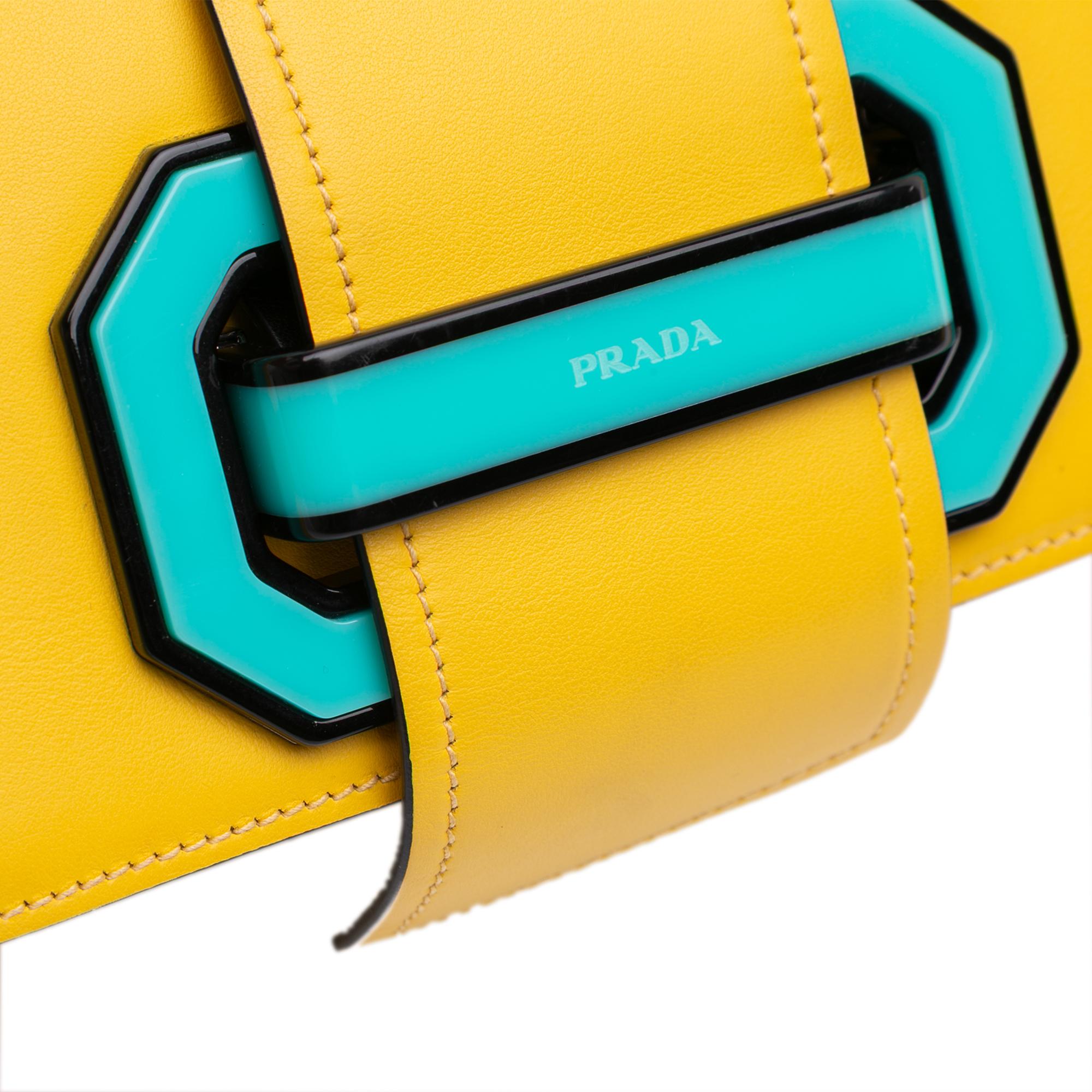 Prada City Calf Plex Ribbon Crossbody
