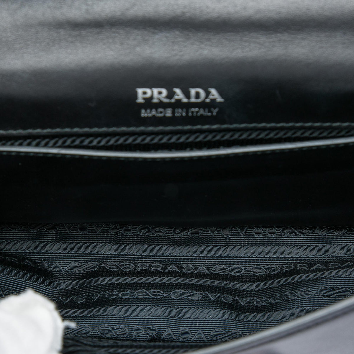 Prada City Calf Plex Ribbon Crossbody