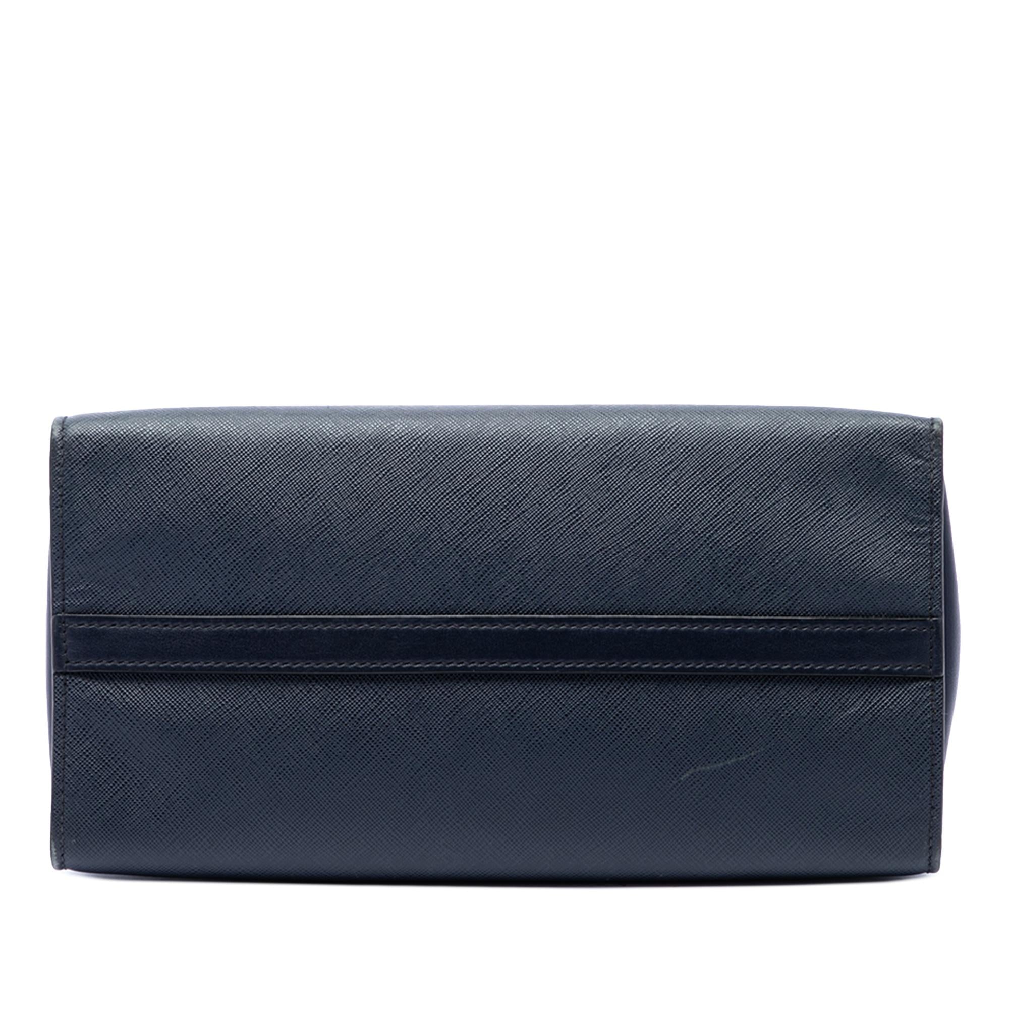Prada City Calf Trimmed Saffiano Greche Paradigme Bag