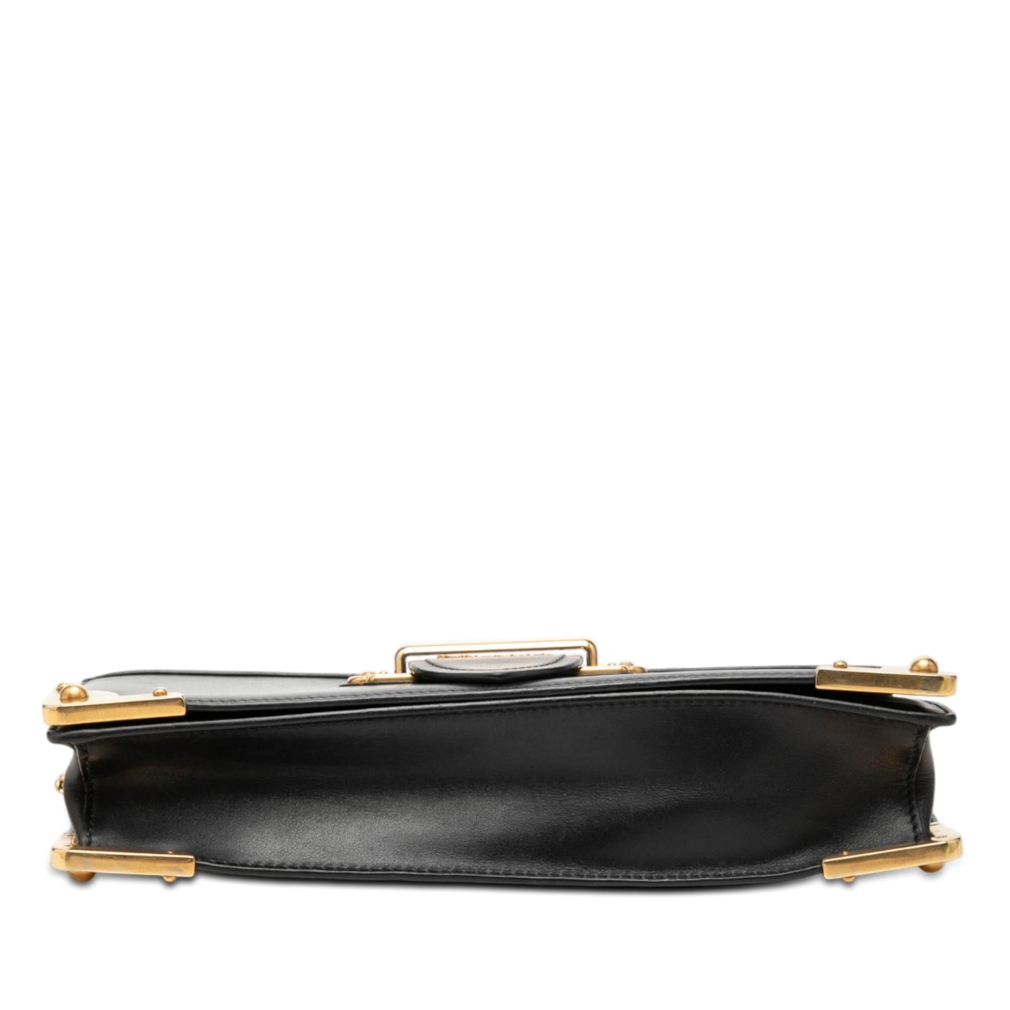 Prada City Calf and Saffiano Cahier Chain Clutch